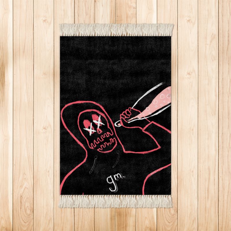 RUG 90cm x 63cm feat rektguy #889 🇬🇧 handmade in UK
