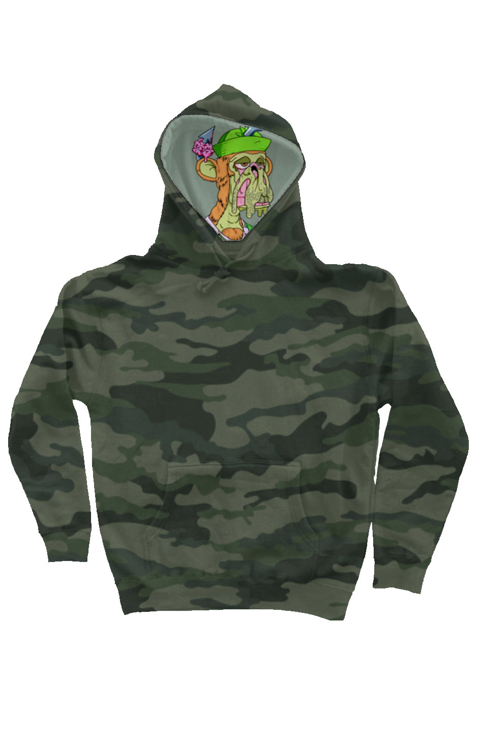 Camo Independent Heavyweight Hoodie feat. MAYC #9904 on Liner Hoodie