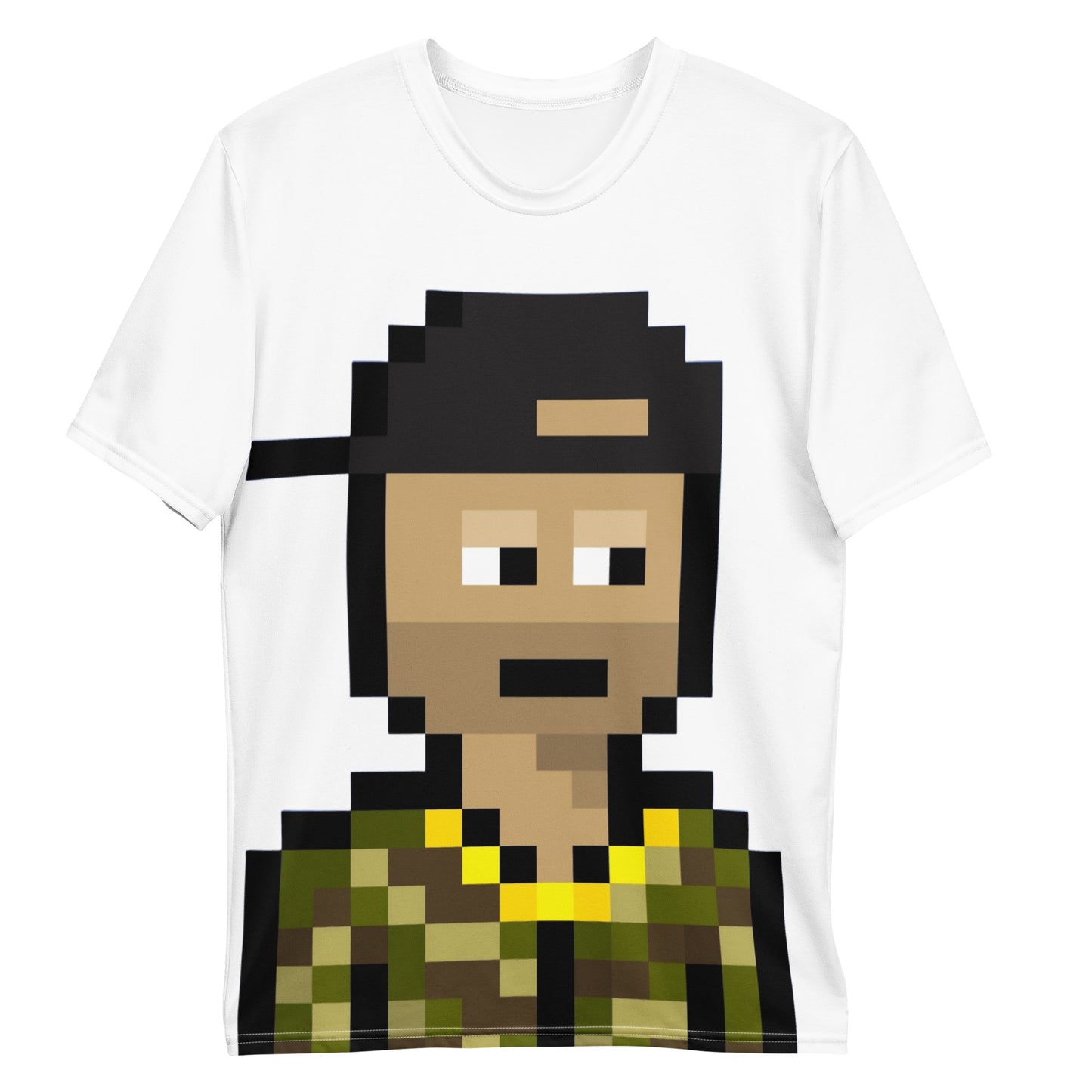 All-Over t-shirt feat. Nakamigos #12679 (rear QrCode NFT URL)