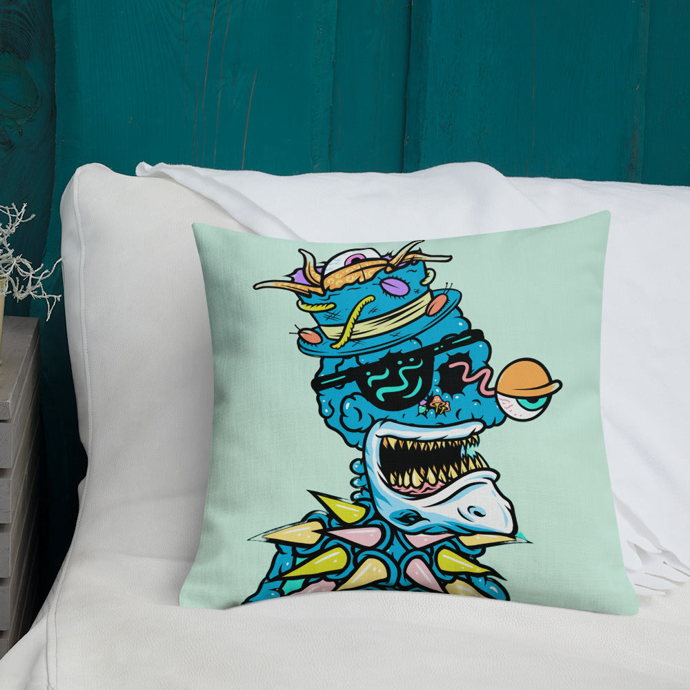 Premium Pillow feat Toxic Skulls Club #8398