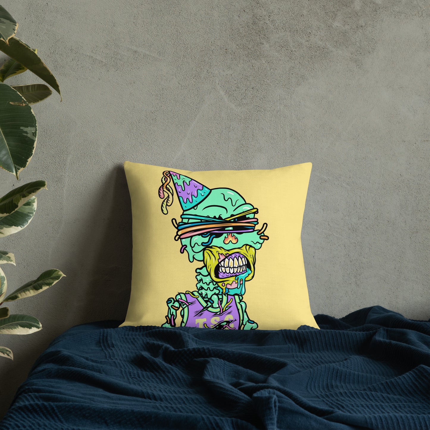 Premium Pillow feat Toxic Skulls Club #2807