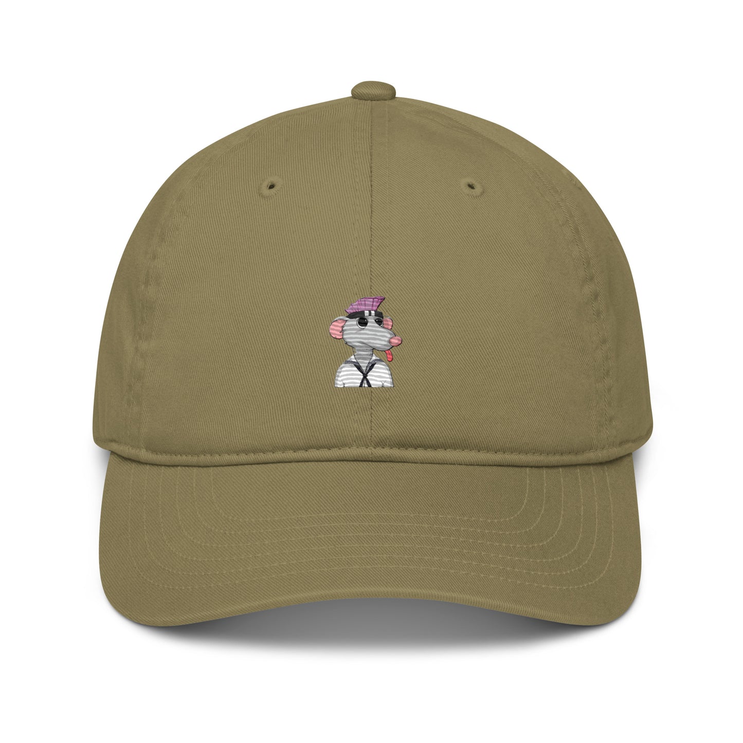 Organic dad hat feat Fat Rat #500 (embroidered)