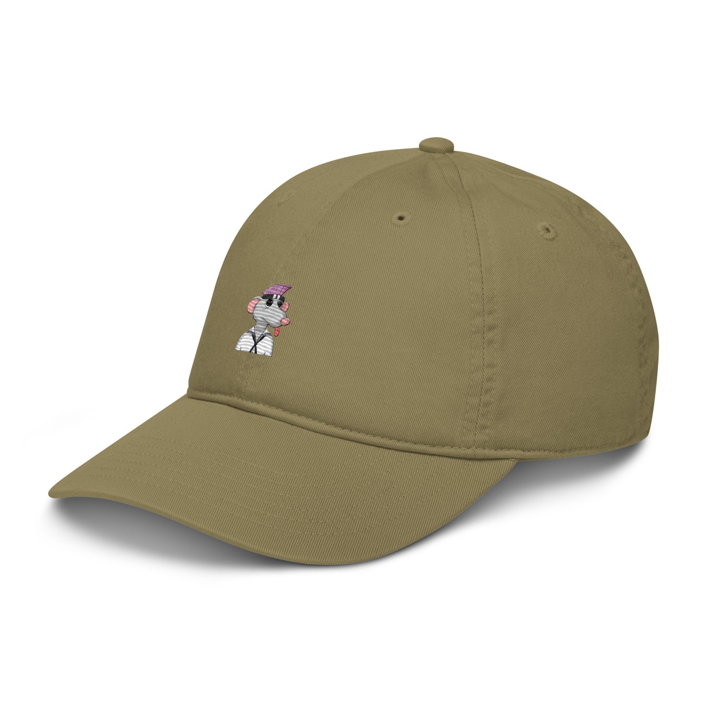 Organic dad hat feat Fat Rat #500 (embroidered)