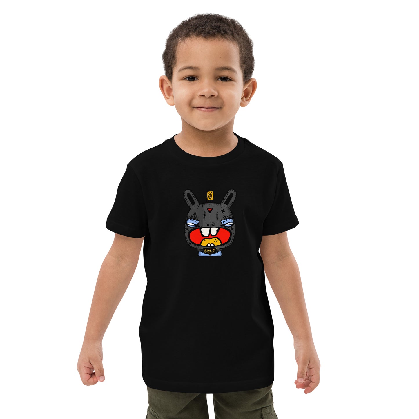 Organic cotton kids t-shirt feat. NFT TKP BAD BUNNY #0978