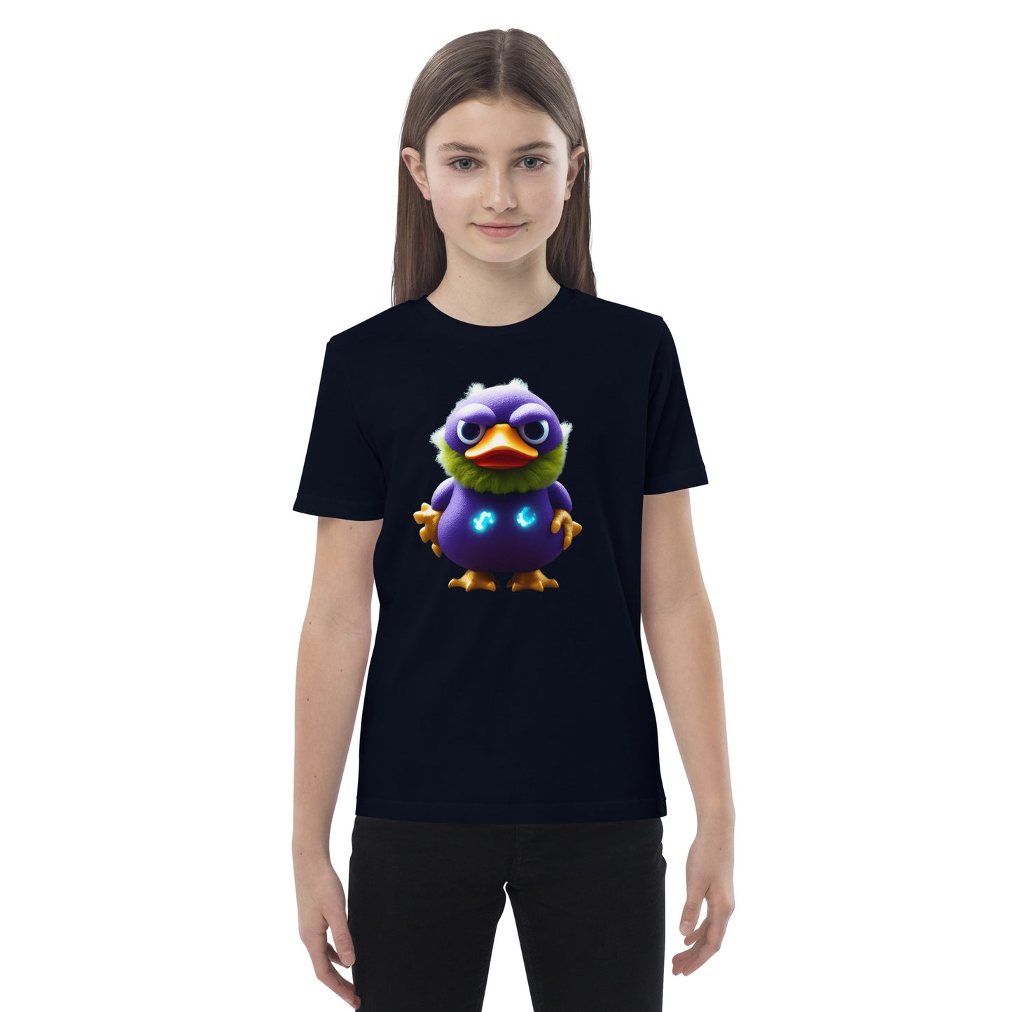 Organic cotton kids t-shirt feat GalactLINGS Zapbeard