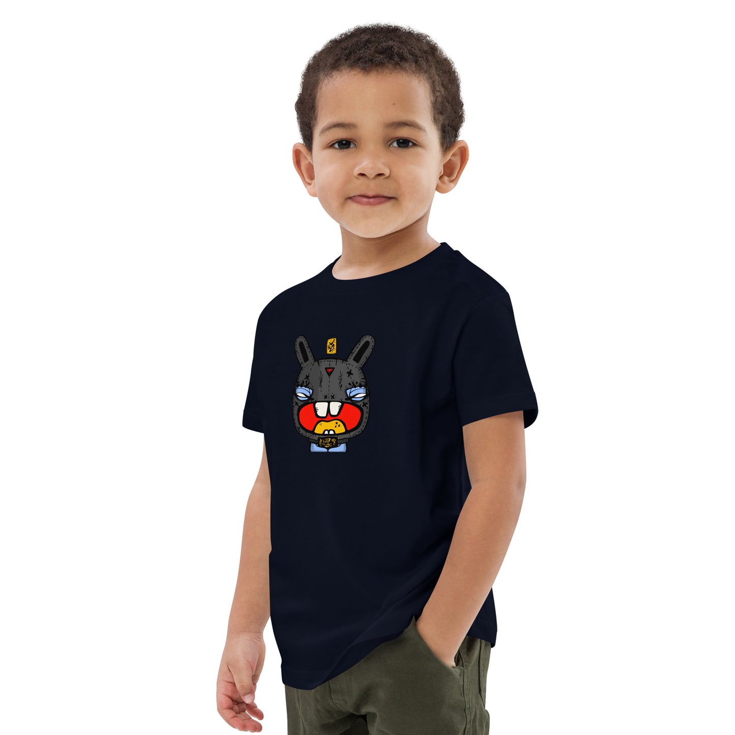 Organic cotton kids t-shirt feat. NFT TKP BAD BUNNY #0978