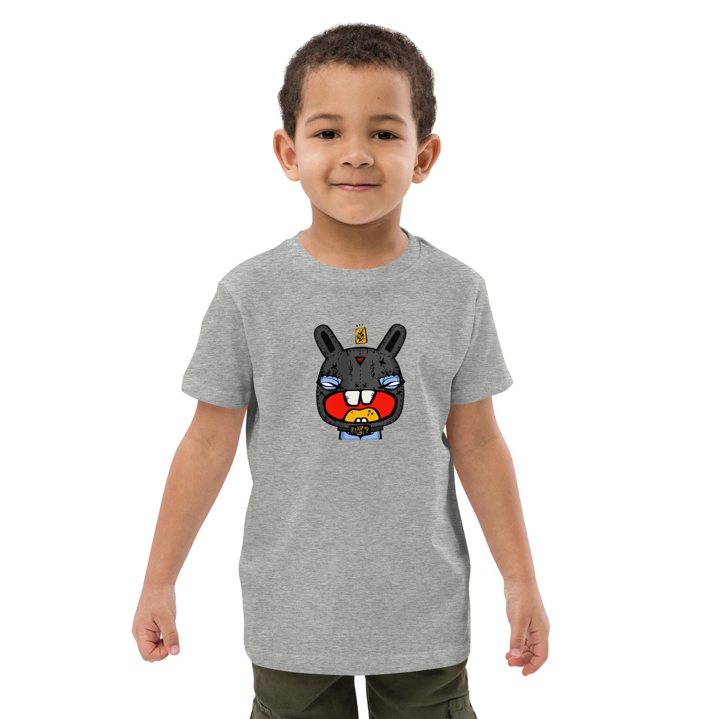 Organic cotton kids t-shirt feat. NFT TKP BAD BUNNY #0978