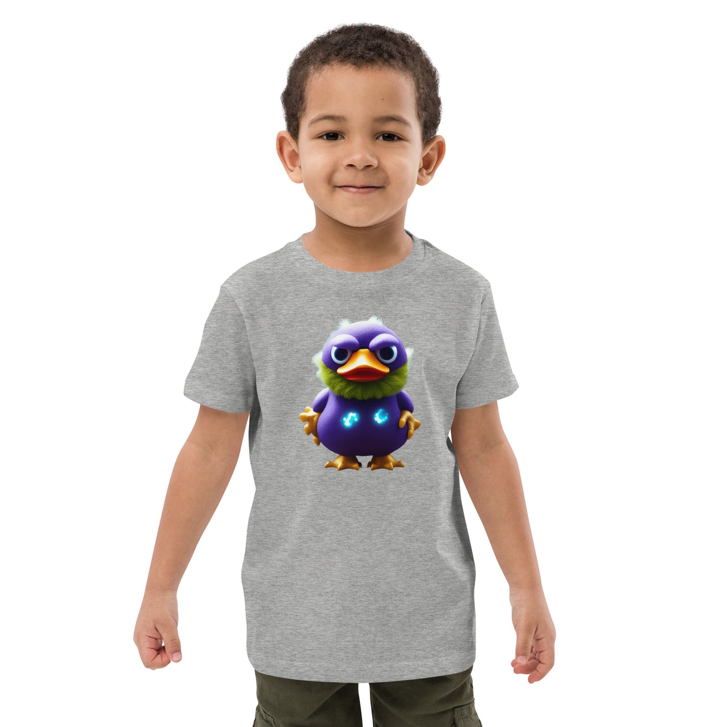 Organic cotton kids t-shirt feat GalactLINGS Zapbeard