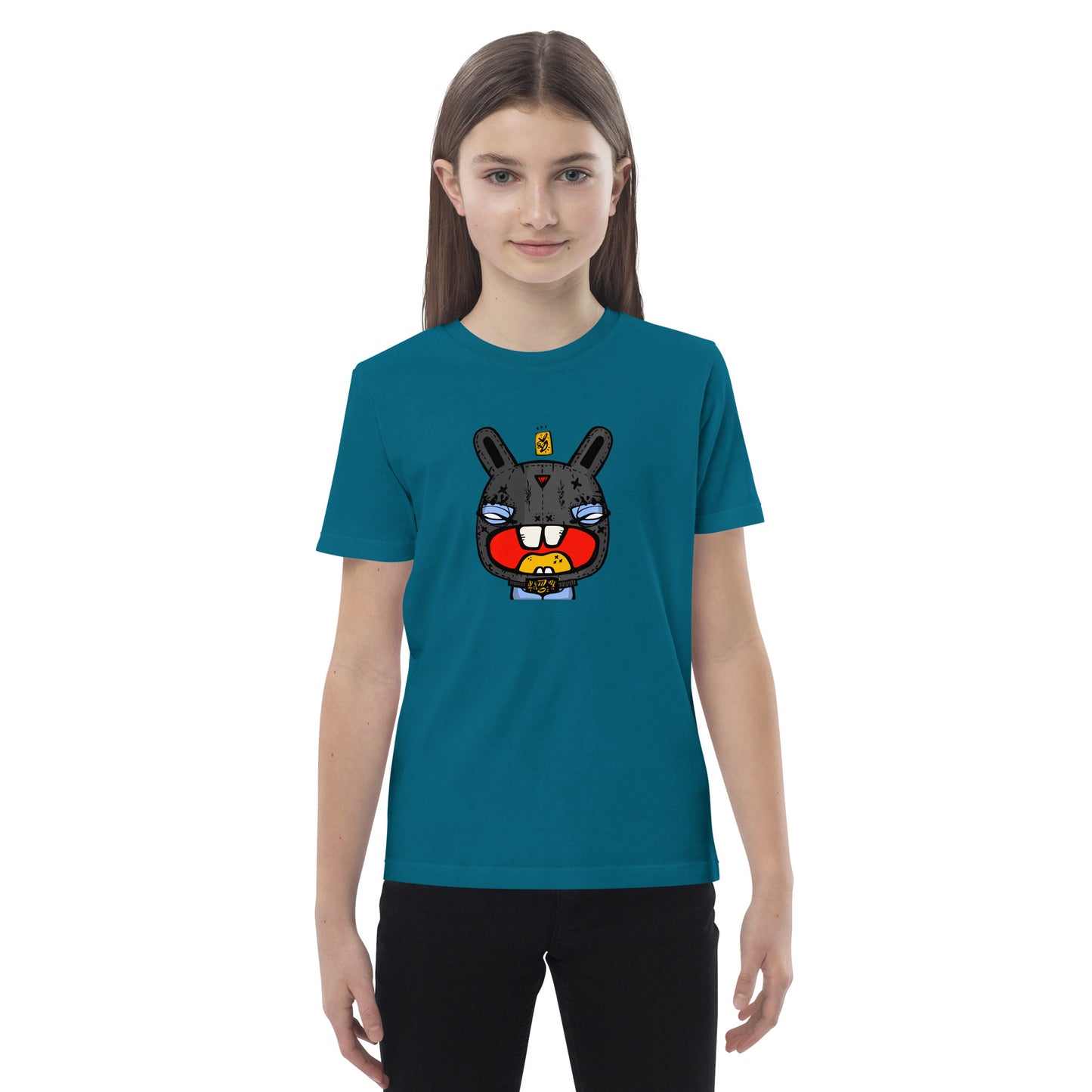 Organic cotton kids t-shirt feat. NFT TKP BAD BUNNY #0978