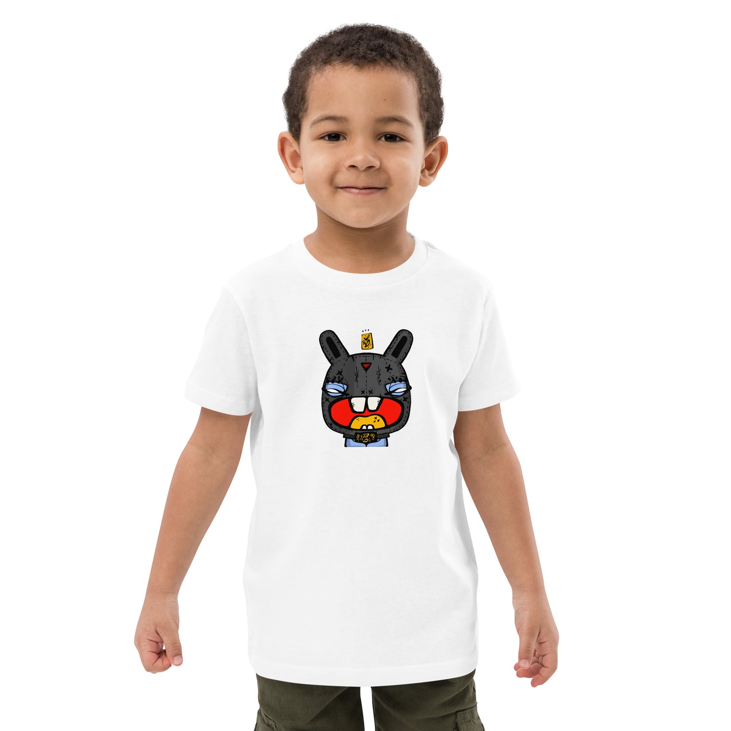 Organic cotton kids t-shirt feat. NFT TKP BAD BUNNY #0978