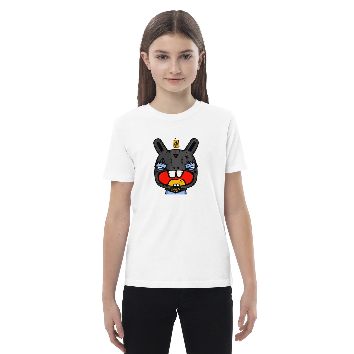 Organic cotton kids t-shirt feat. NFT TKP BAD BUNNY #0978