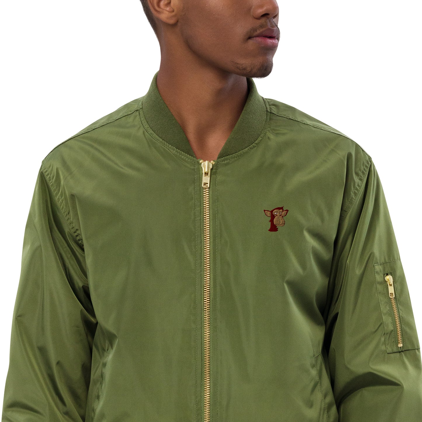 Premium recycled bomber jacket feat Polygon Ape YC #6437 (embroidered)