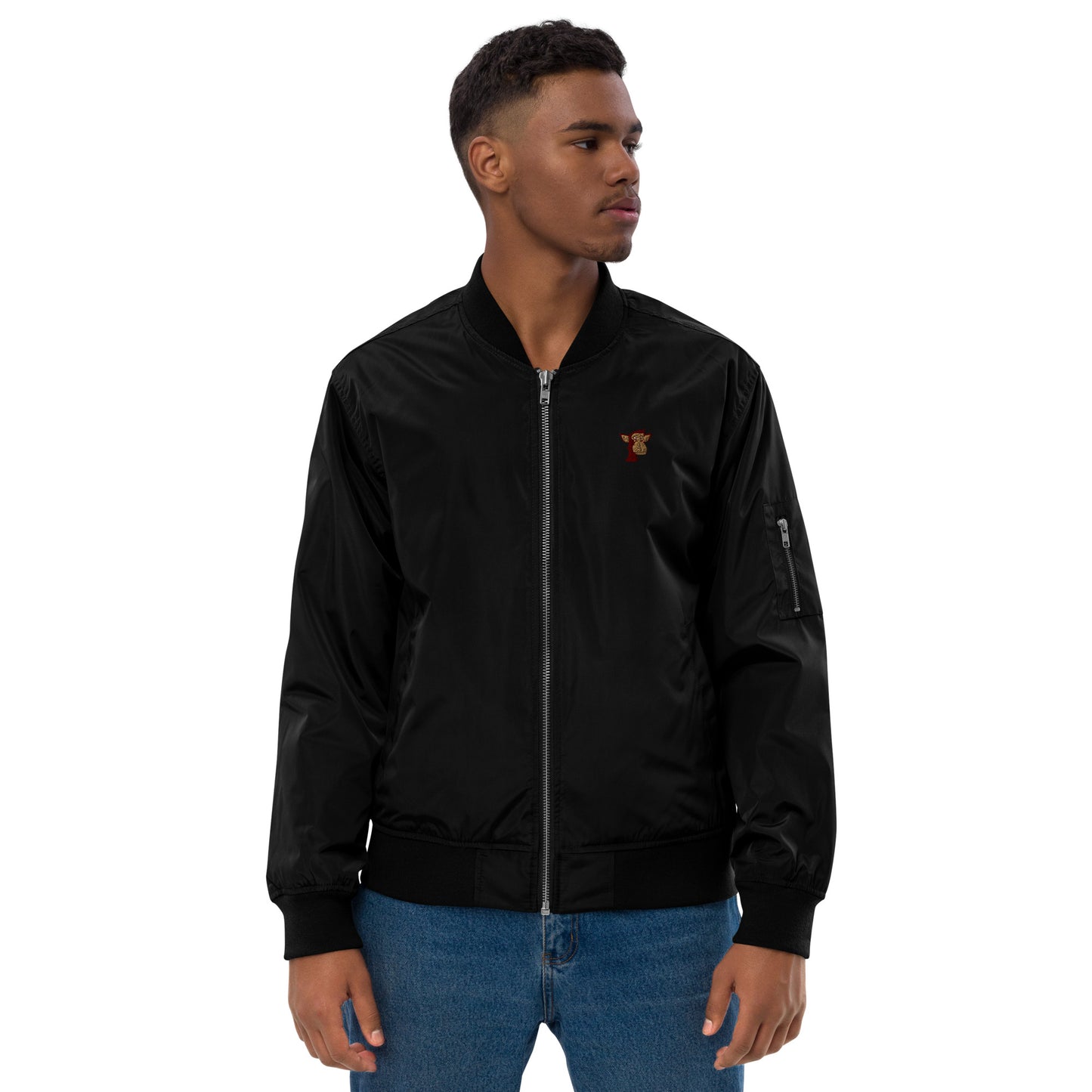 Premium recycled bomber jacket feat Polygon Ape YC #6437 (embroidered)