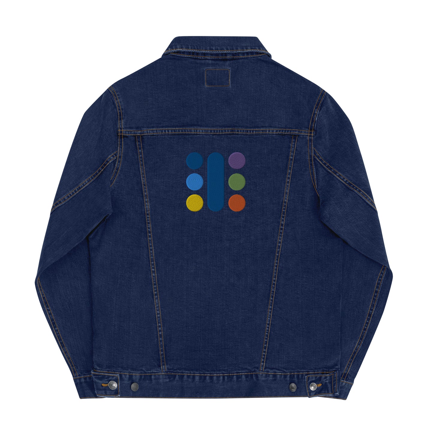 Unisex denim jacket feat. swatches #2985 x chicago (embroidered) - Farcaster