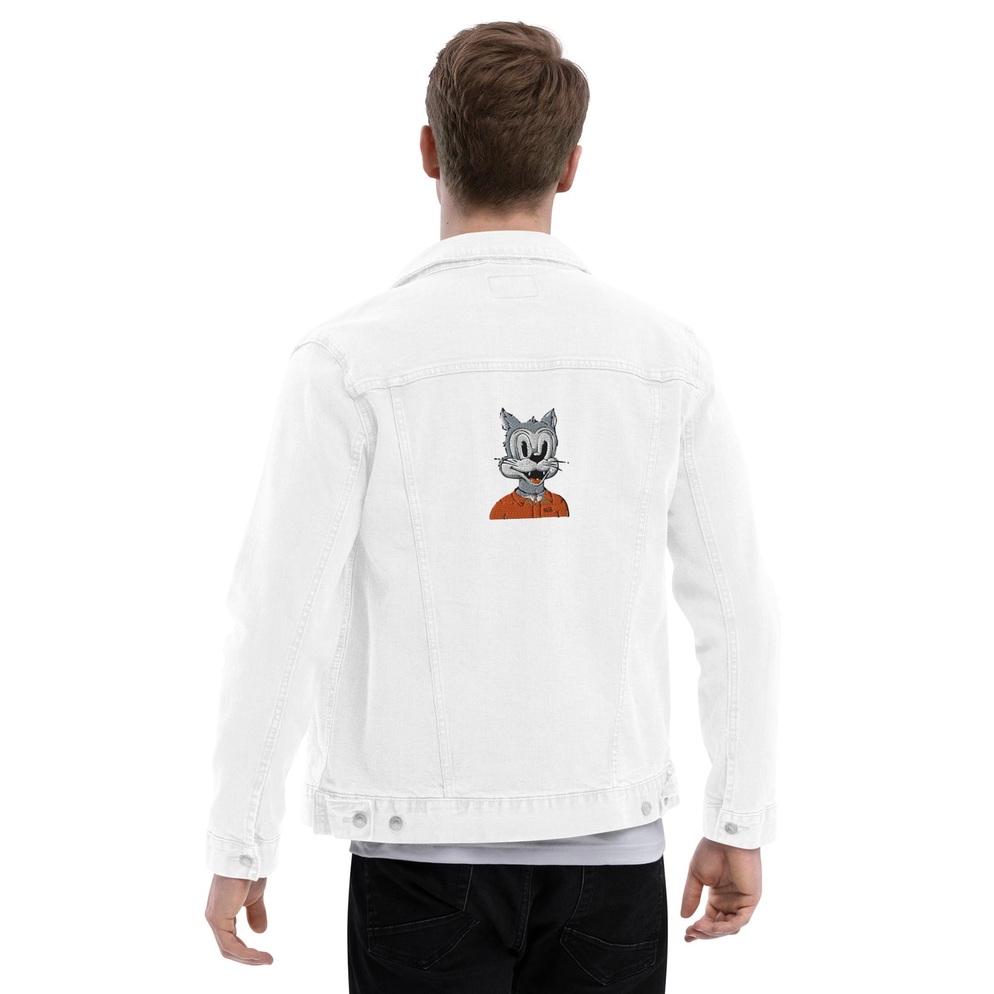 Denim jacket feat DEGEN TOONZ #7949 (embroidered)