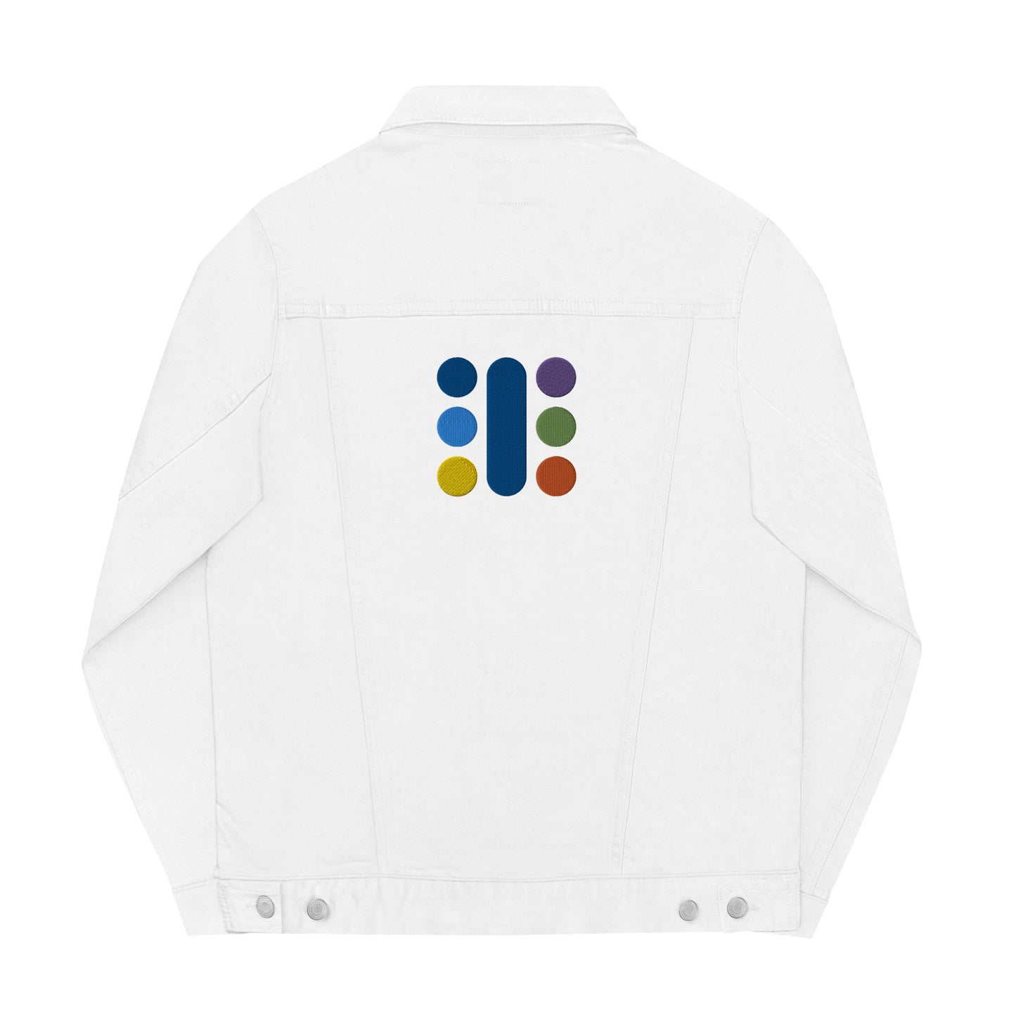 Unisex denim jacket feat. swatches #2985 x chicago (embroidered) - Farcaster