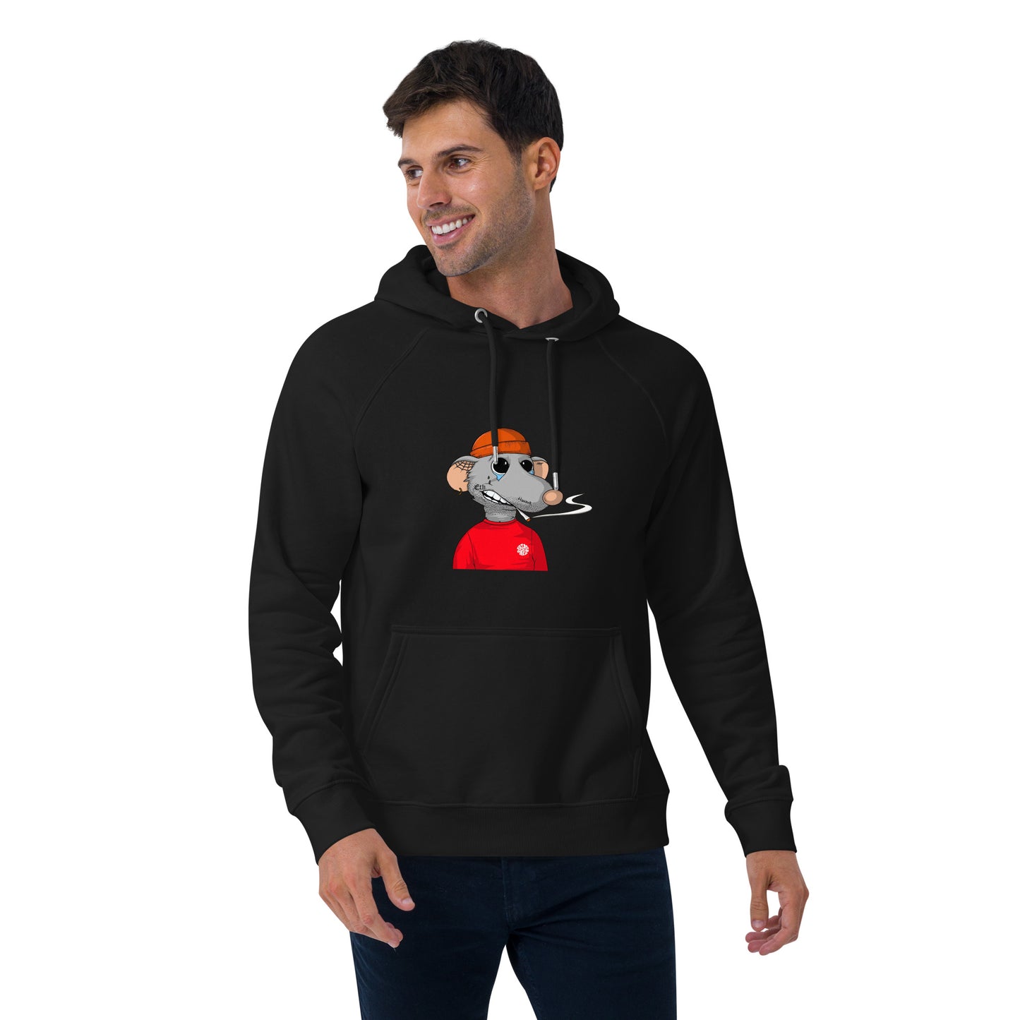 Unisex eco raglan hoodie feat Fat Rat #5295