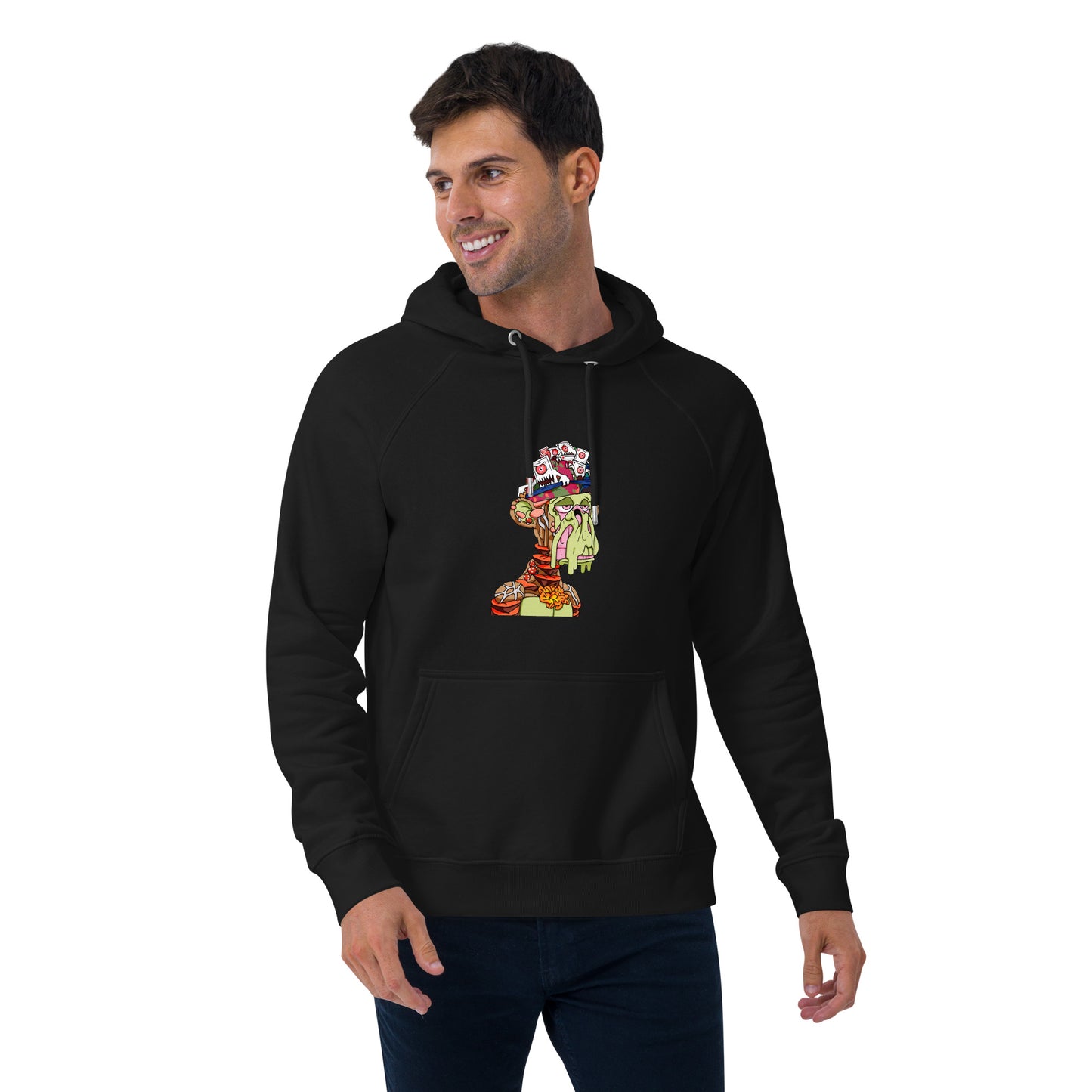 Unisex eco raglan hoodie feat MAYC #5005