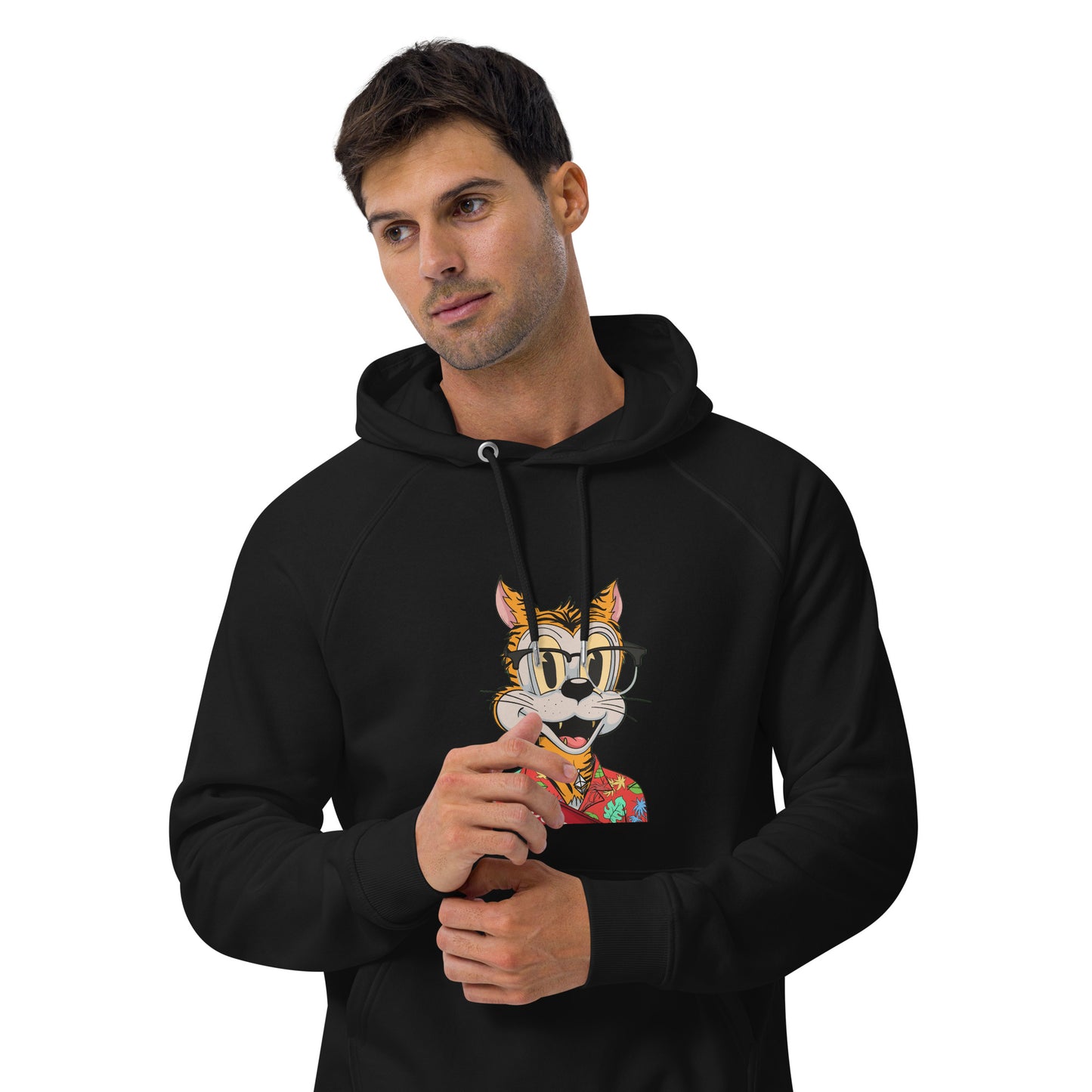 Unisex eco raglan hoodie feat TOON #918