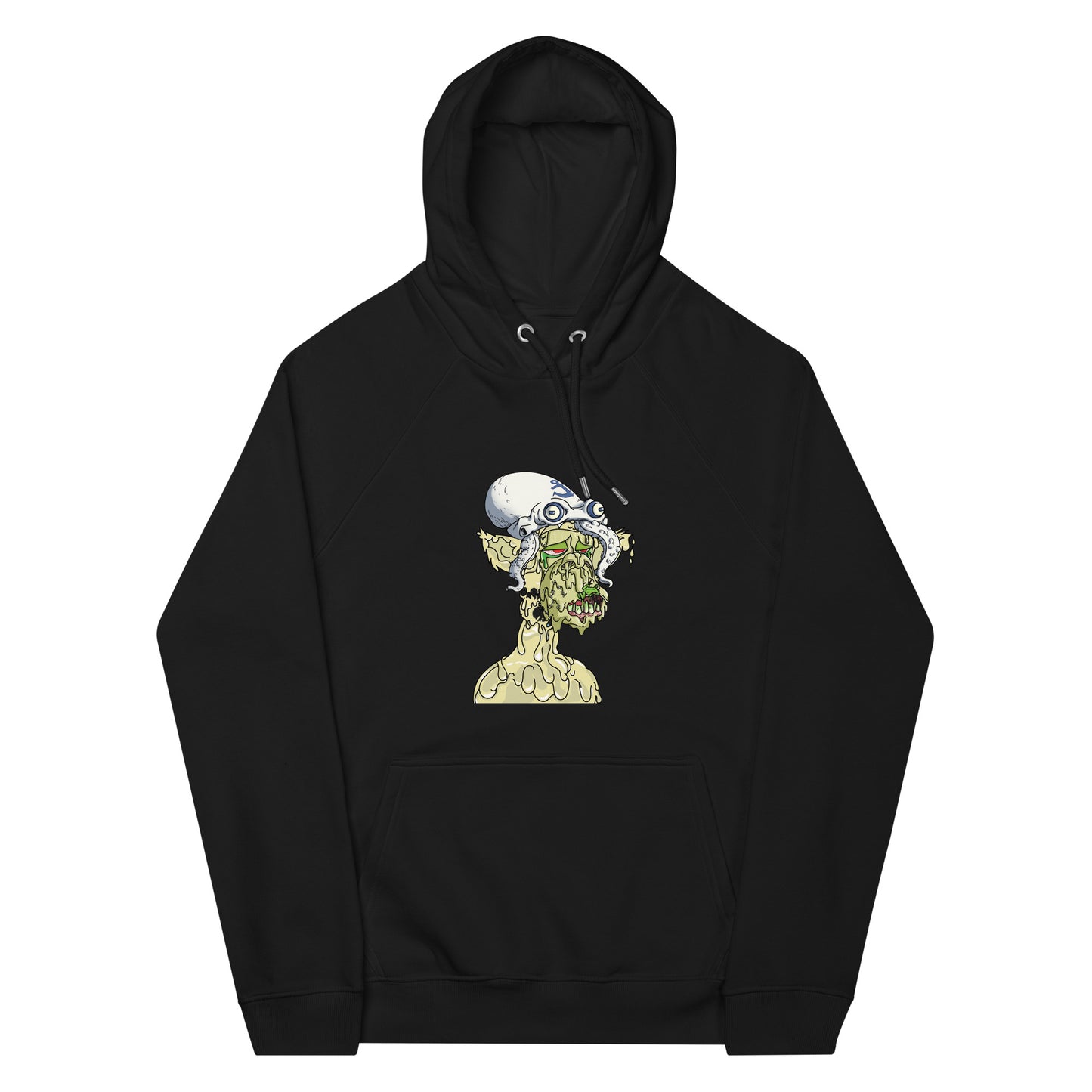 Unisex eco raglan hoodie feat Polygon Mutant #5169