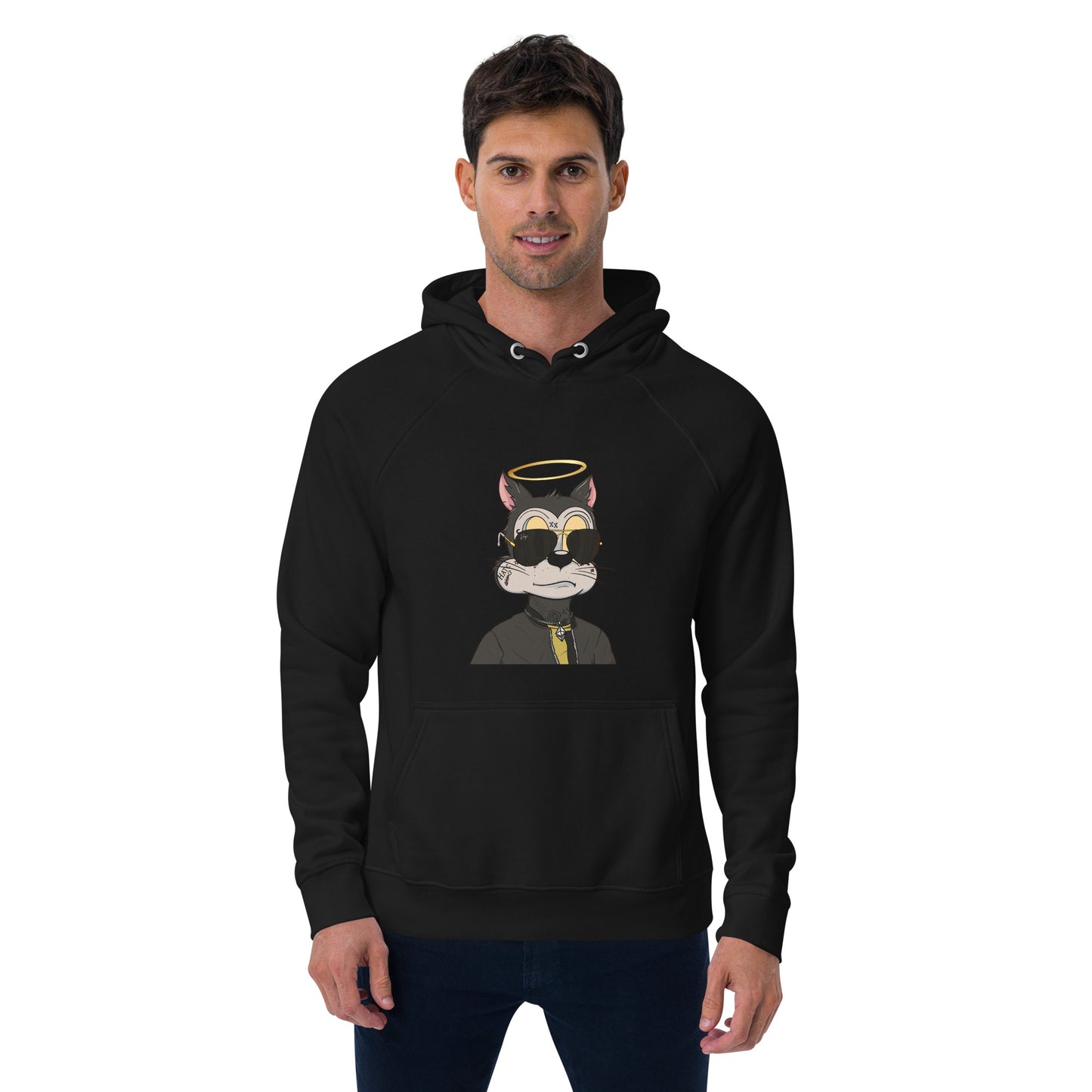 Unisex eco raglan hoodie feat TOON #8551