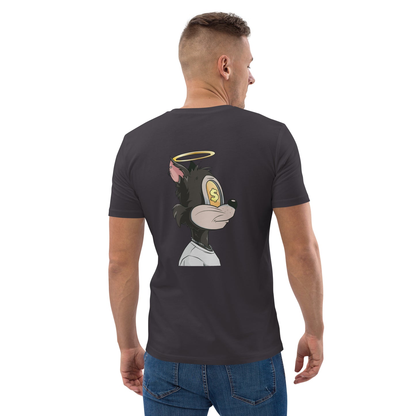 Unisex organic cotton t-shirt feat. TOON #590 (front embroidered + rear print)