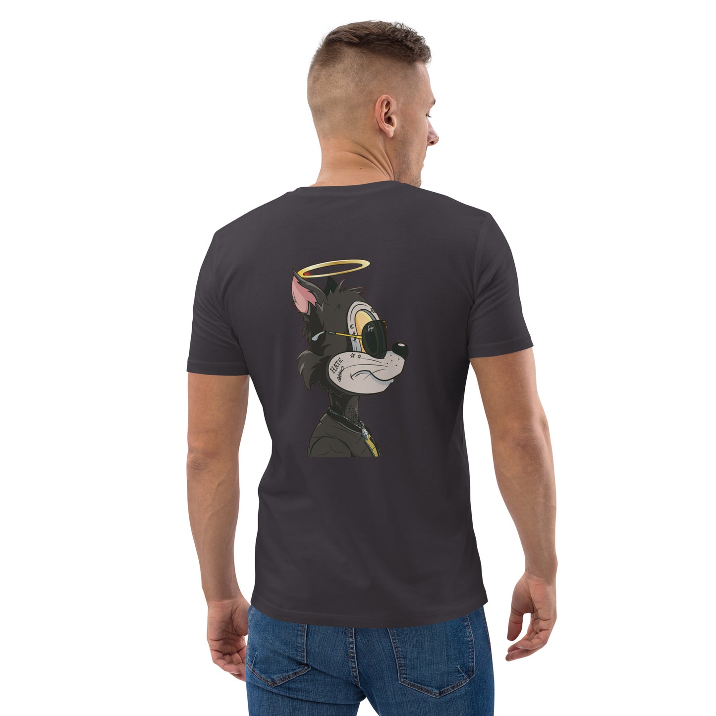 Unisex organic cotton t-shirt feat TOON #8551 (front embroidered + rear print)
