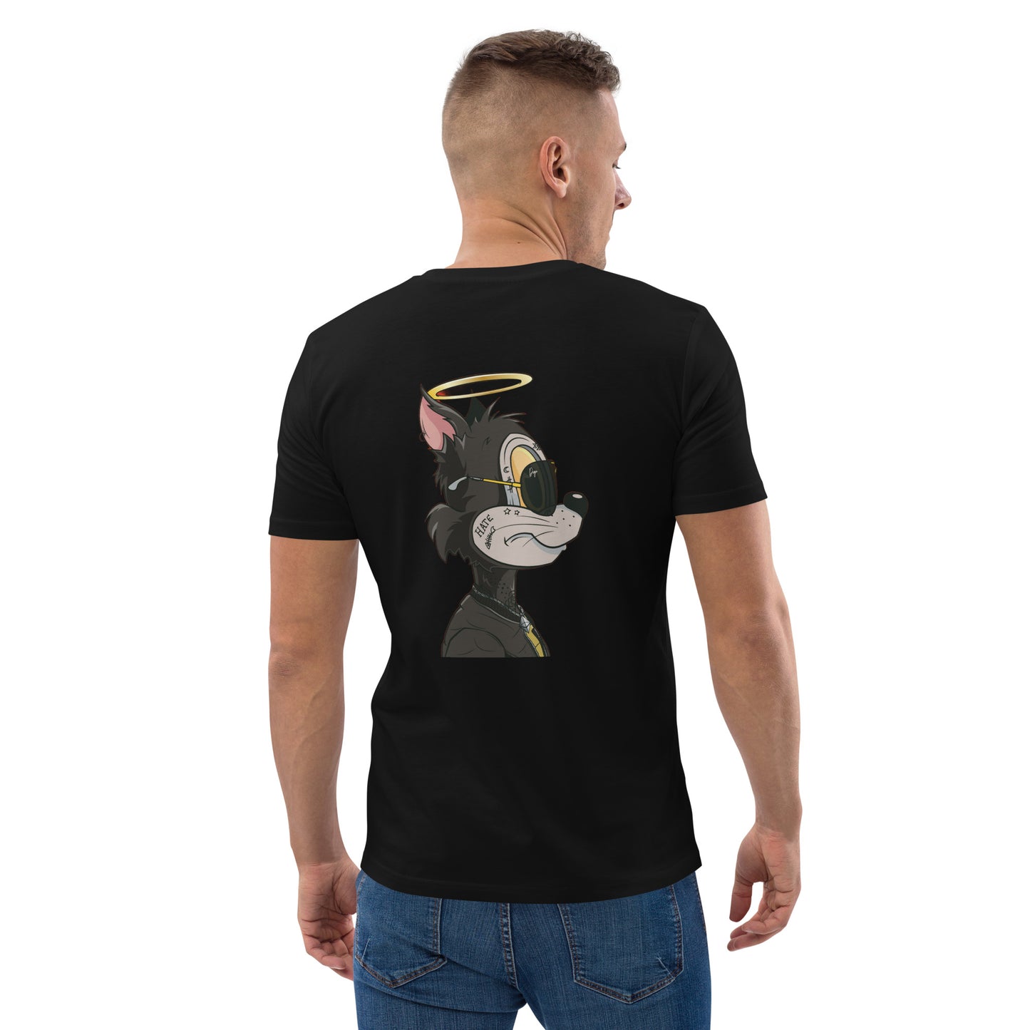 Unisex organic cotton t-shirt feat TOON #8551 (front embroidered + rear print)