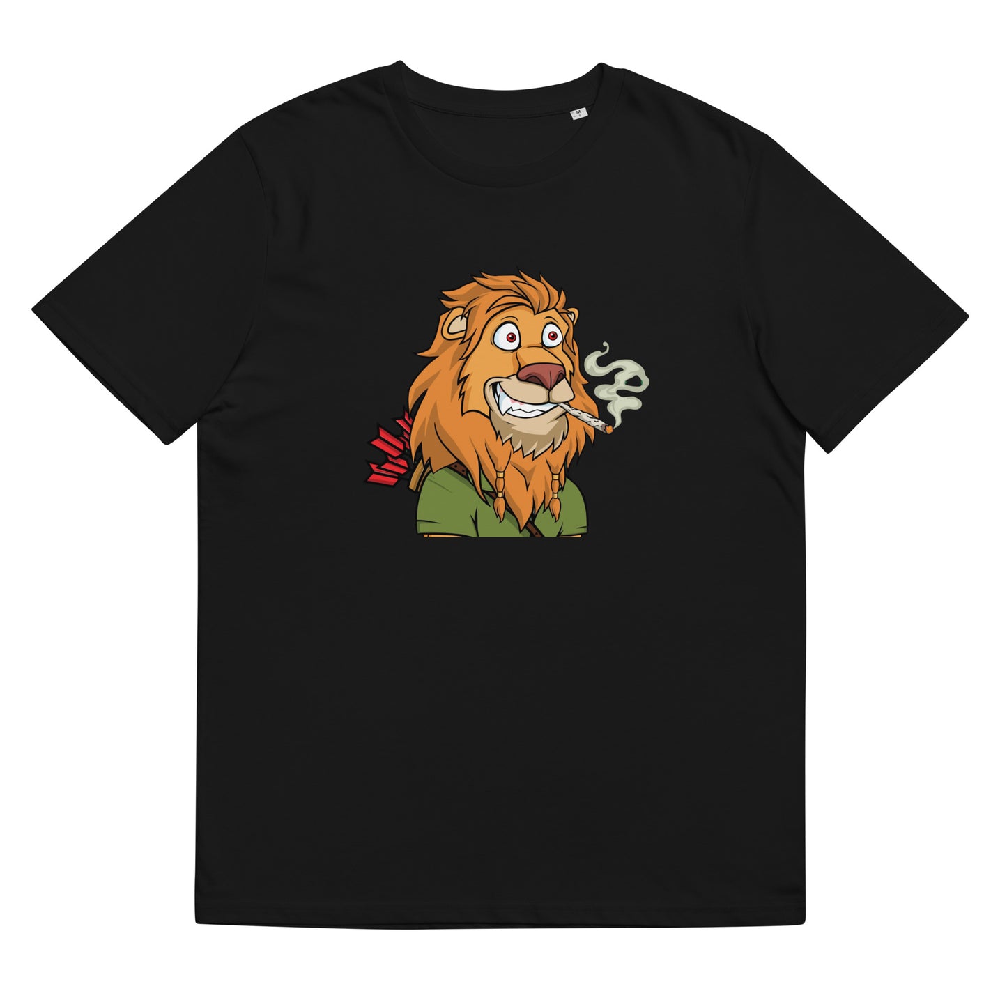 Unisex organic cotton t-shirt feat Lazy Lion #7427