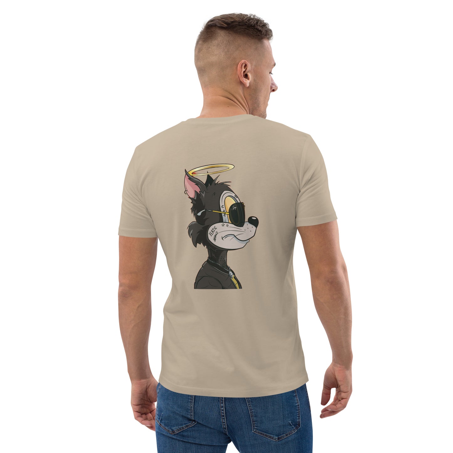 Unisex organic cotton t-shirt feat TOON #8551 (front embroidered + rear print)