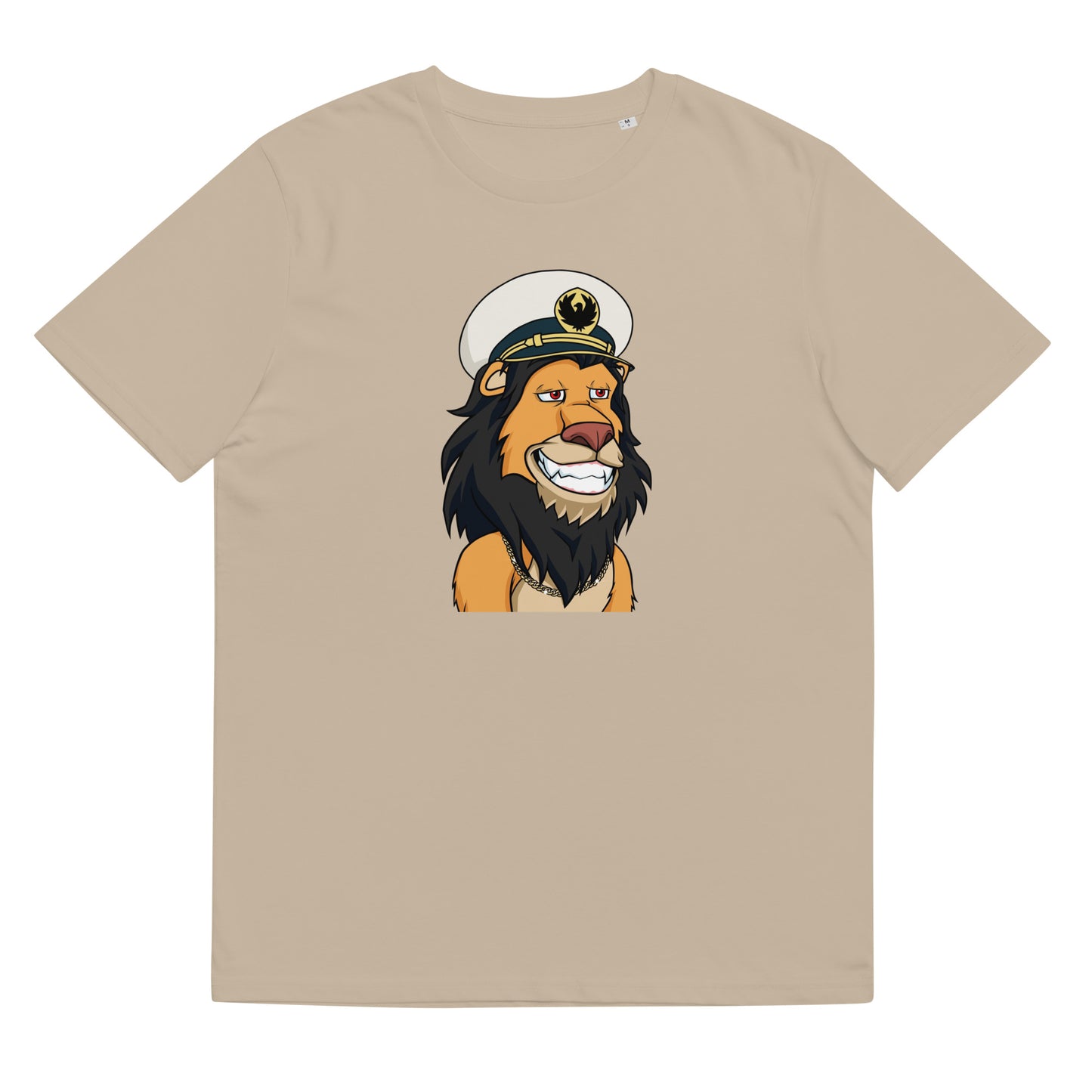 Unisex organic cotton t-shirt feat Lazy Lion #8067