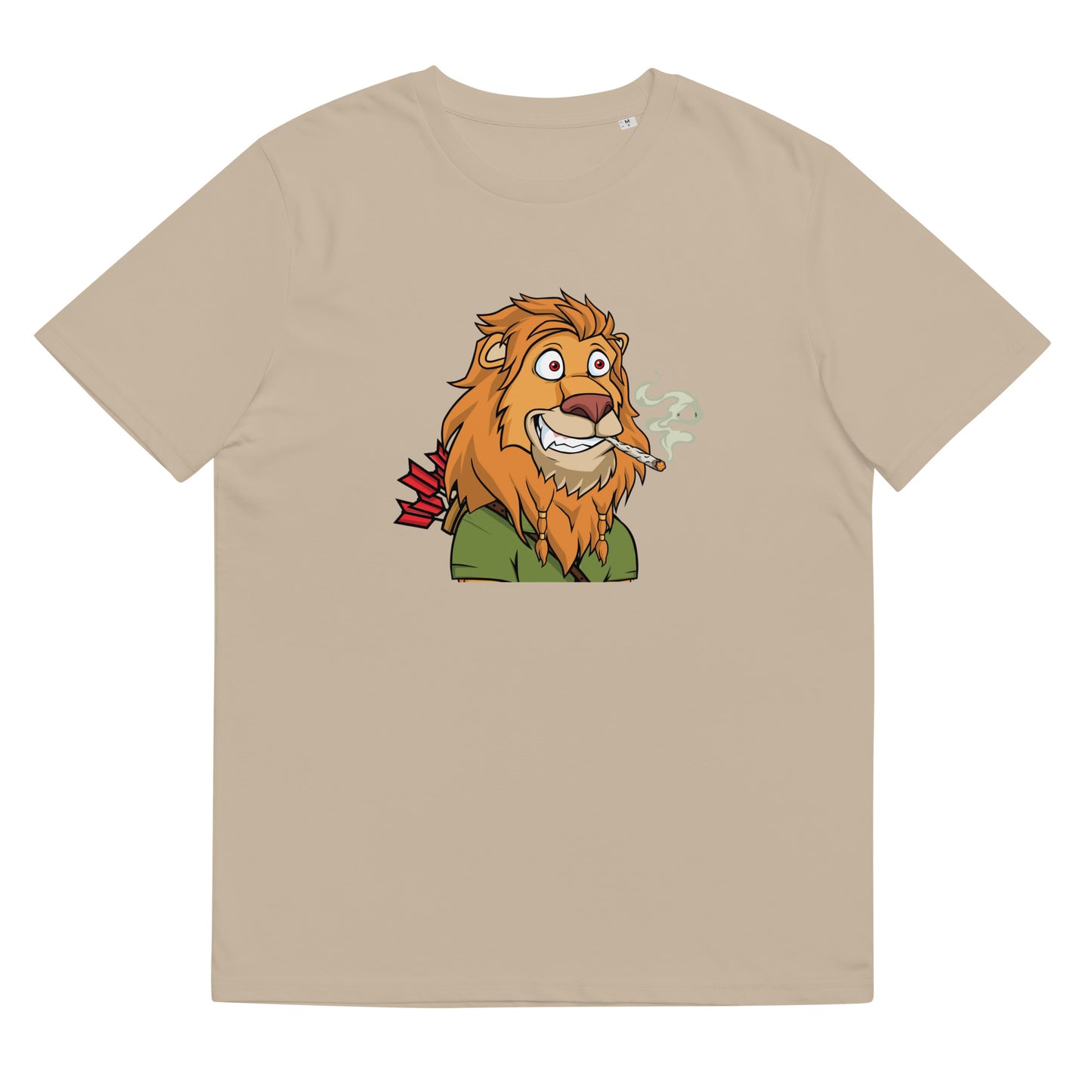Unisex organic cotton t-shirt feat Lazy Lion #7427