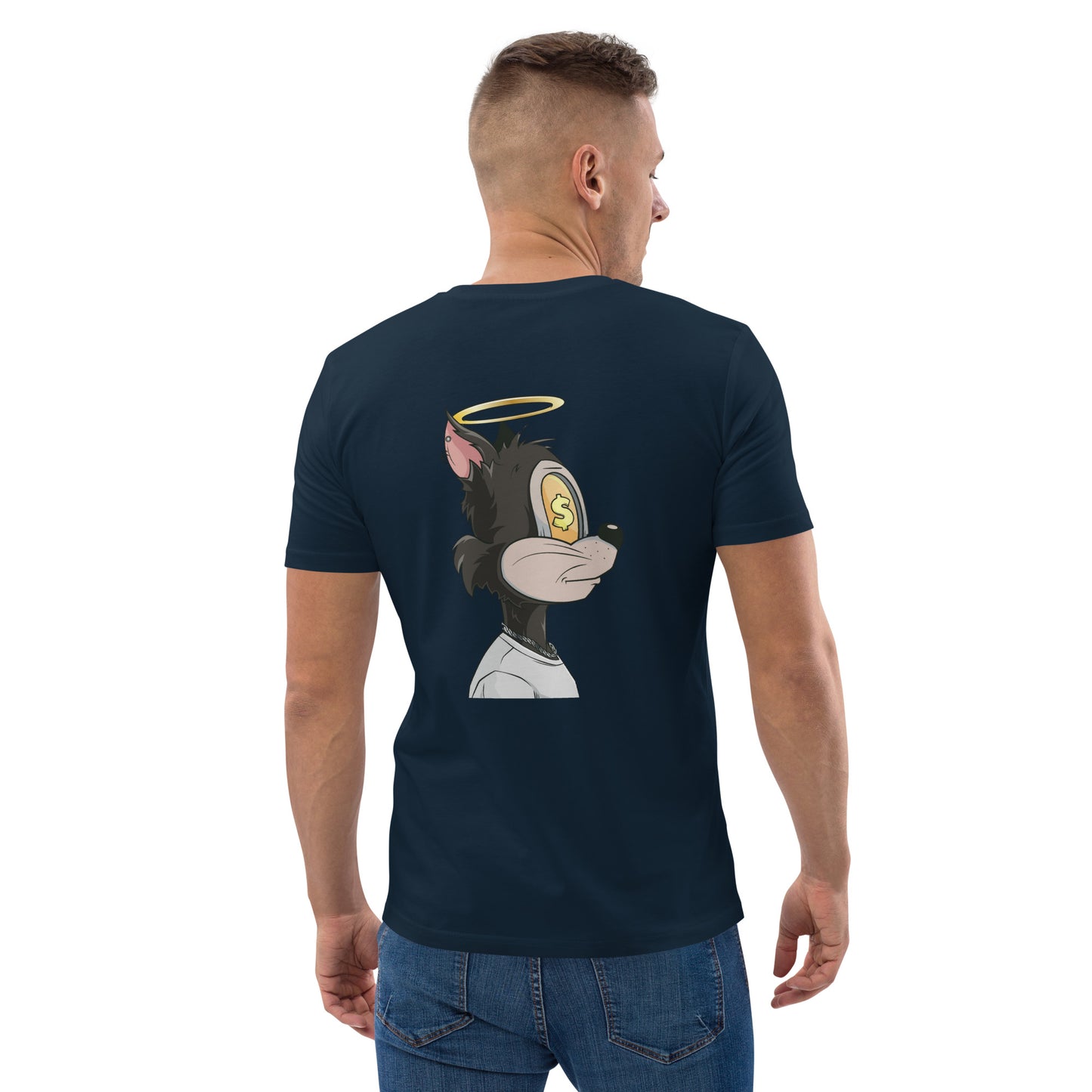 Unisex organic cotton t-shirt feat. TOON #590 (front embroidered + rear print)