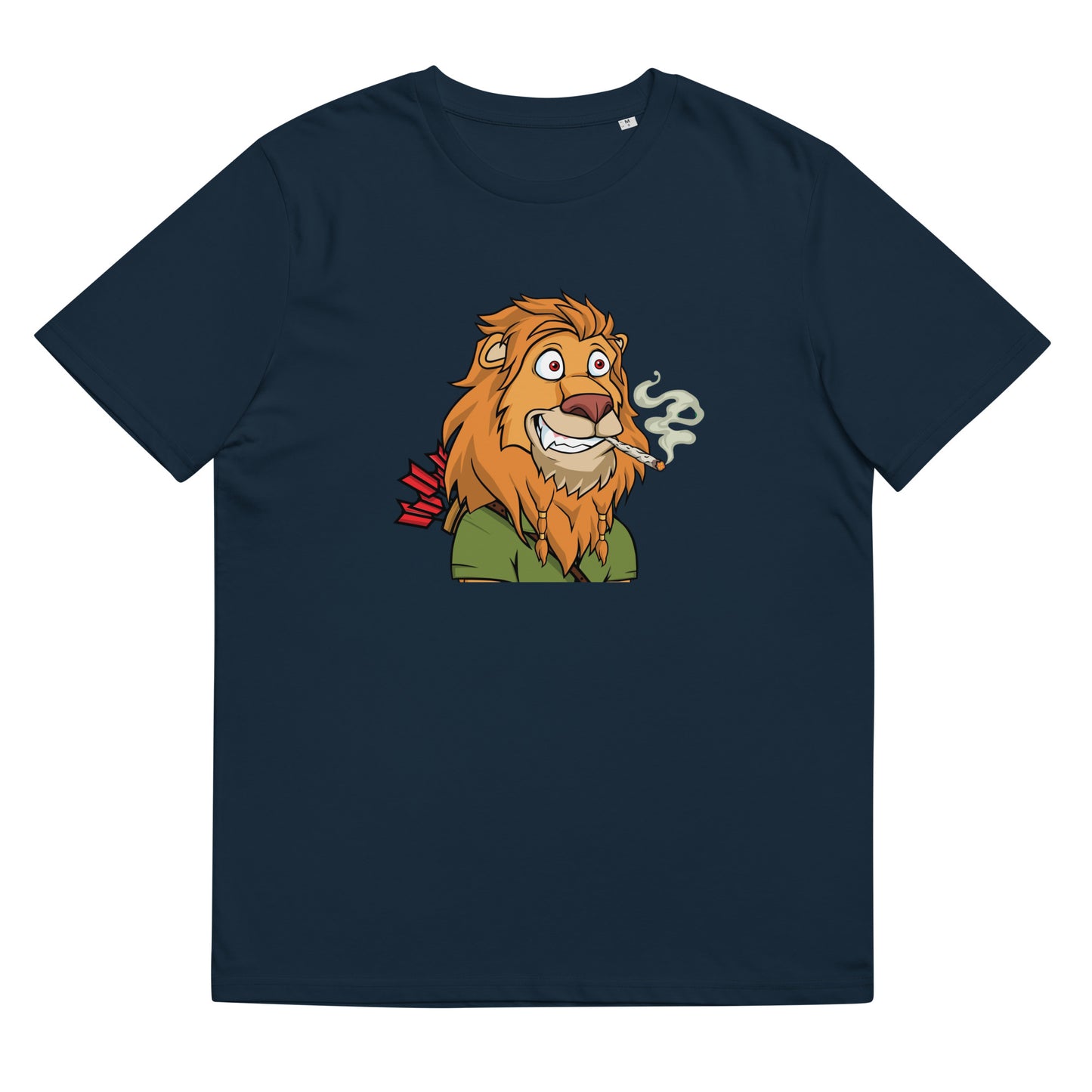 Unisex organic cotton t-shirt feat Lazy Lion #7427