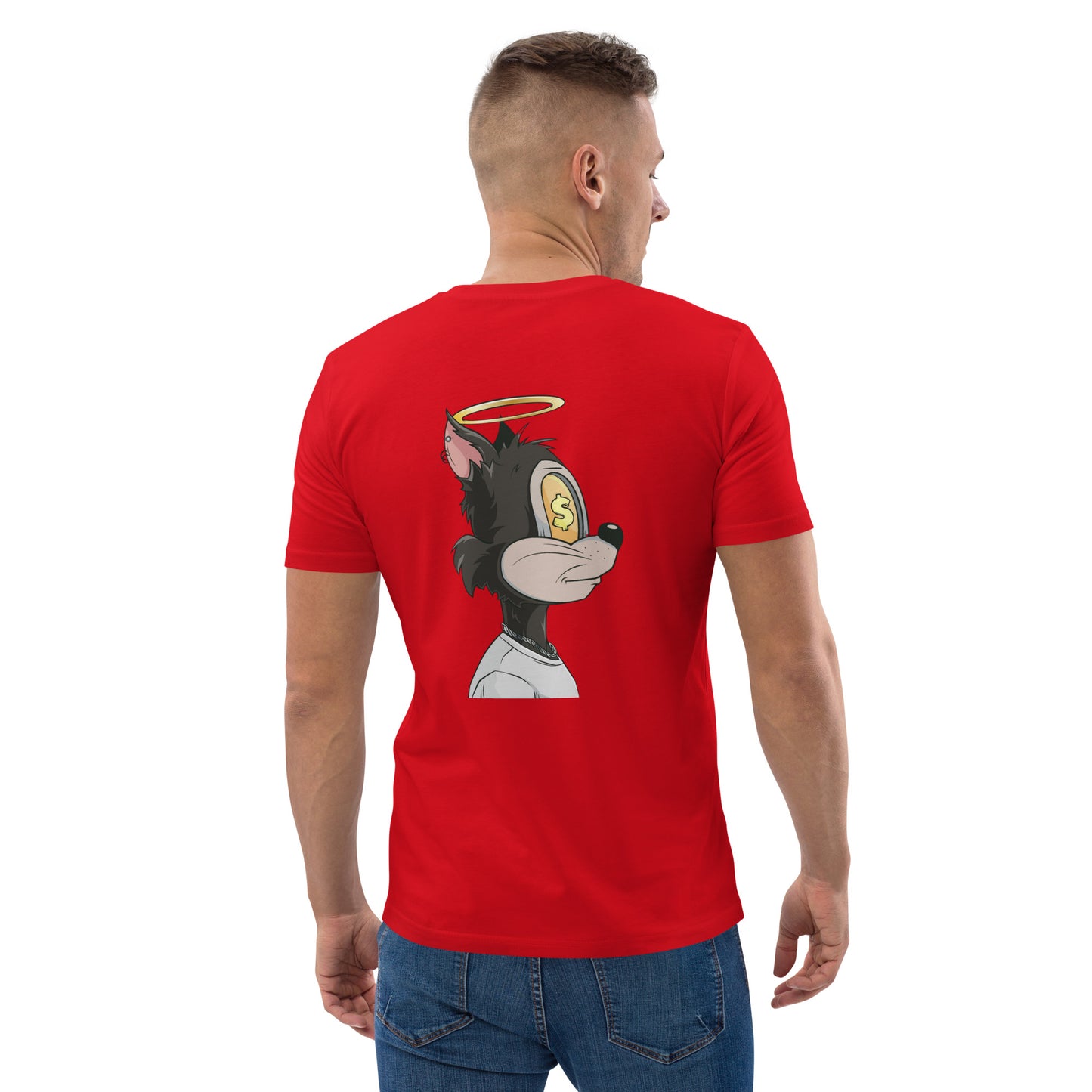 Unisex organic cotton t-shirt feat. TOON #590 (front embroidered + rear print)