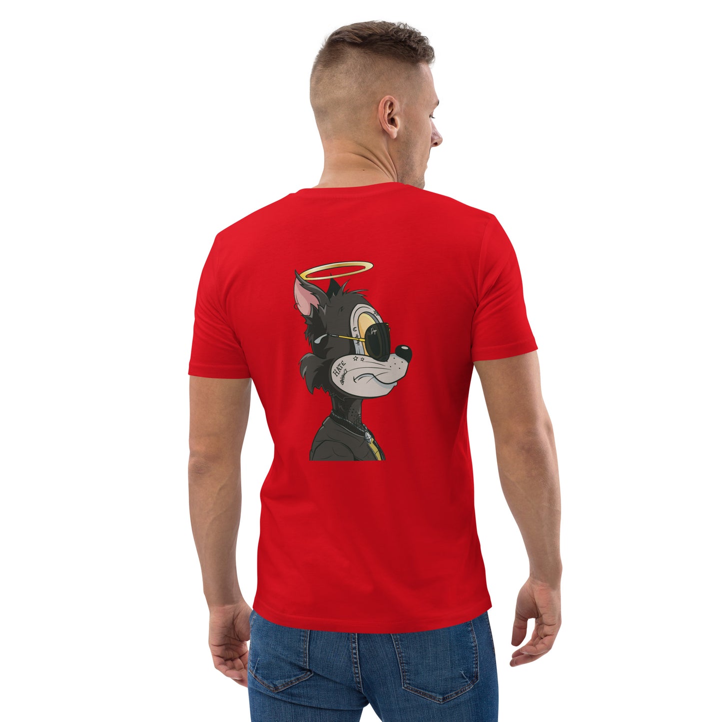 Unisex organic cotton t-shirt feat TOON #8551 (front embroidered + rear print)