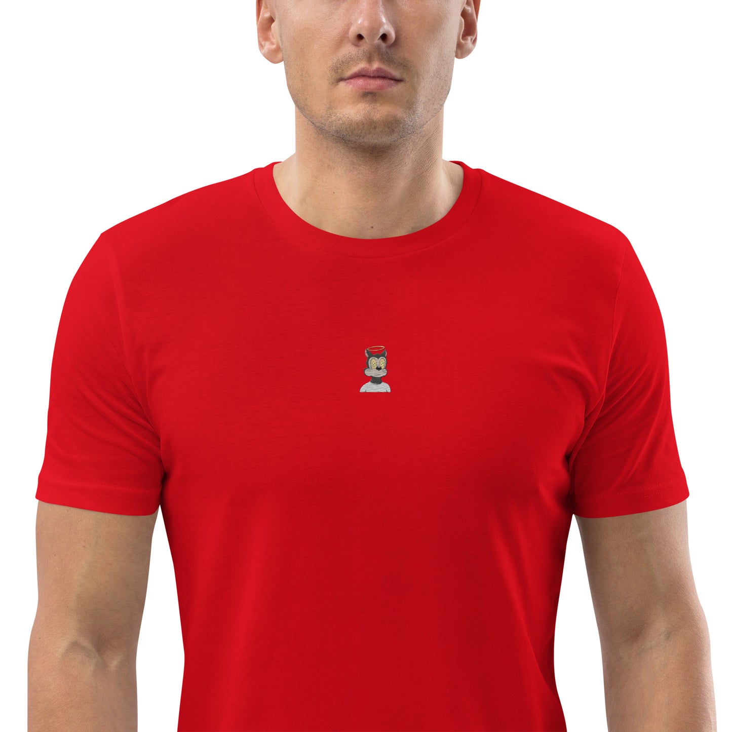 Unisex organic cotton t-shirt feat. TOON #590 (front embroidered + rear print)