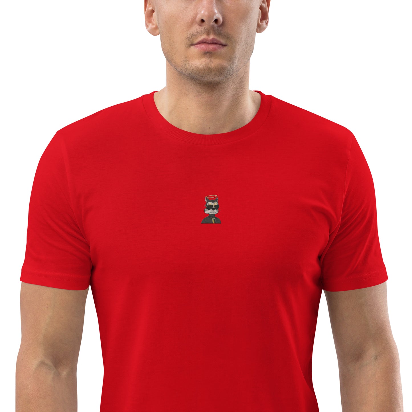 Unisex organic cotton t-shirt feat TOON #8551 (front embroidered + rear print)