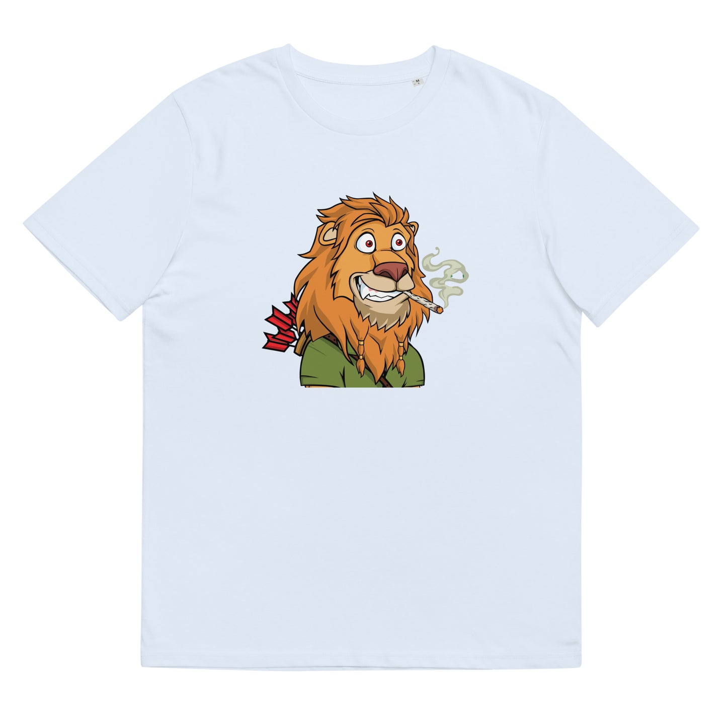 Unisex organic cotton t-shirt feat Lazy Lion #7427