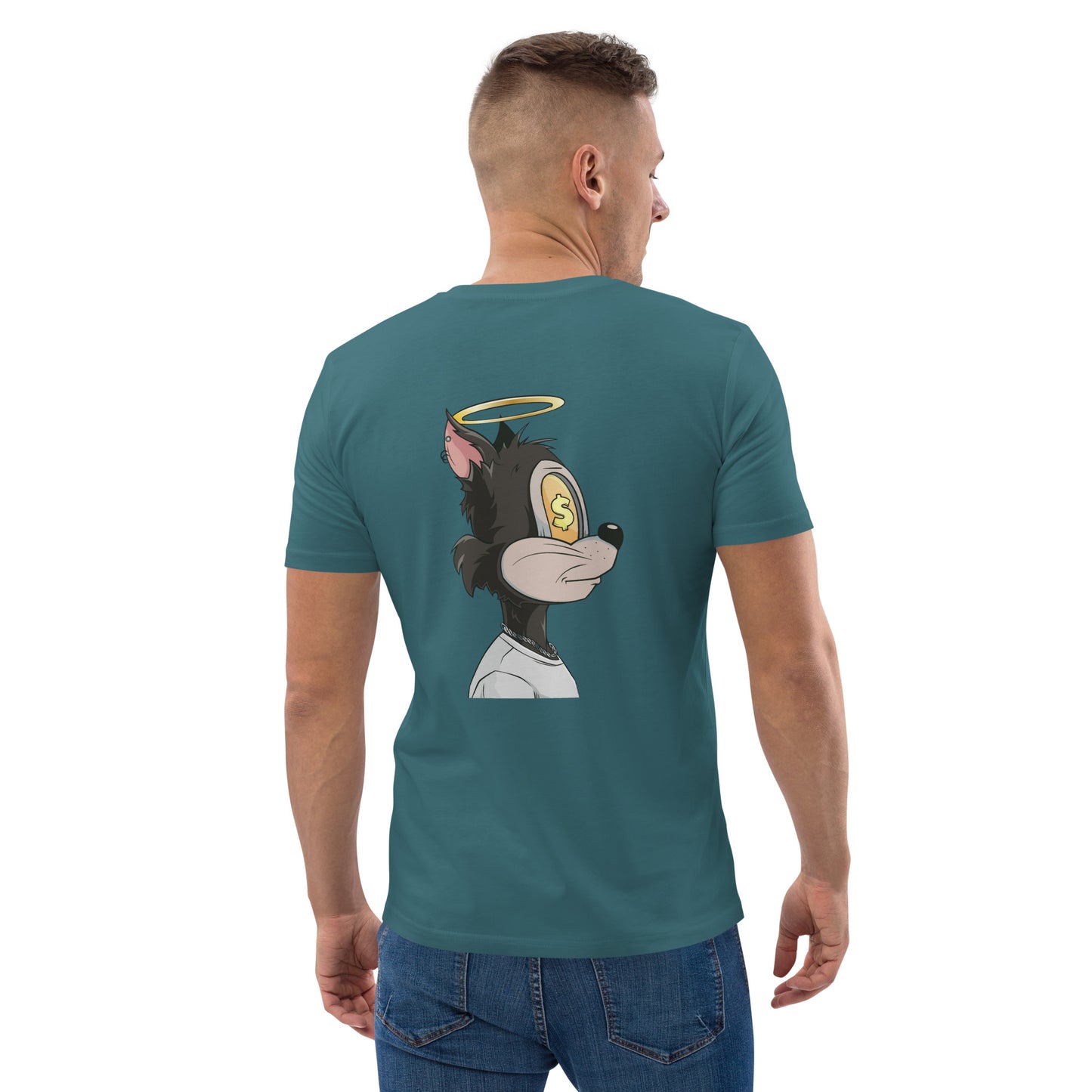 Unisex organic cotton t-shirt feat. TOON #590 (front embroidered + rear print)