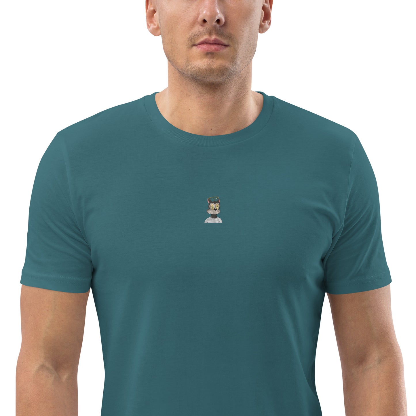 Unisex organic cotton t-shirt feat. TOON #590 (front embroidered + rear print)