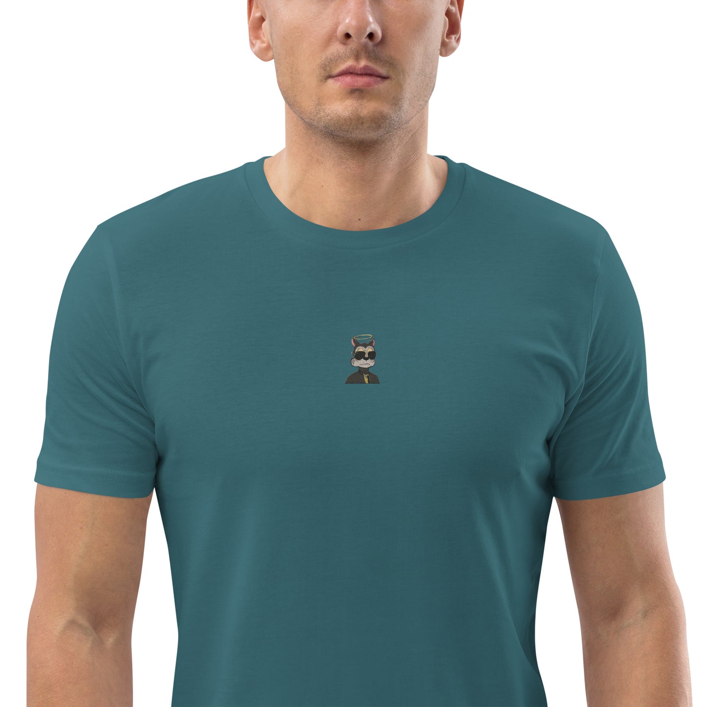 Unisex organic cotton t-shirt feat TOON #8551 (front embroidered + rear print)