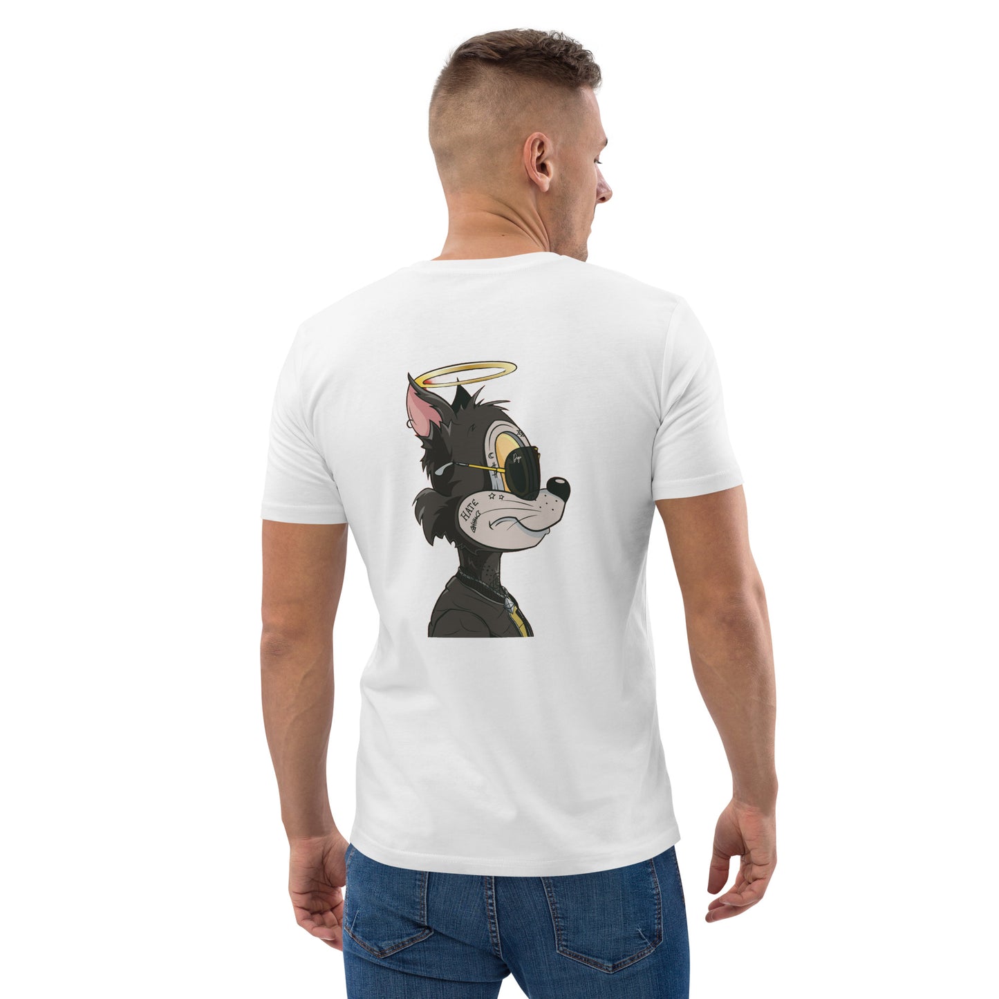 Unisex organic cotton t-shirt feat TOON #8551 (front embroidered + rear print)