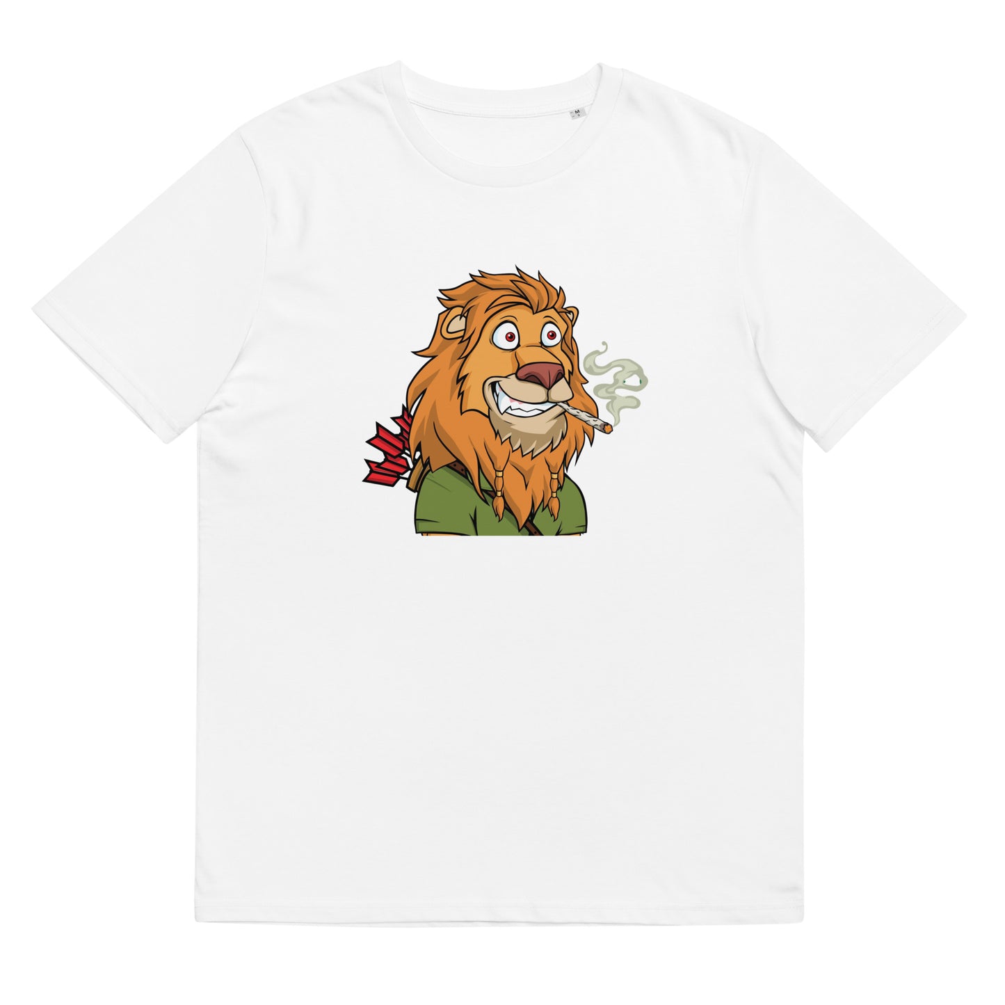 Unisex organic cotton t-shirt feat Lazy Lion #7427