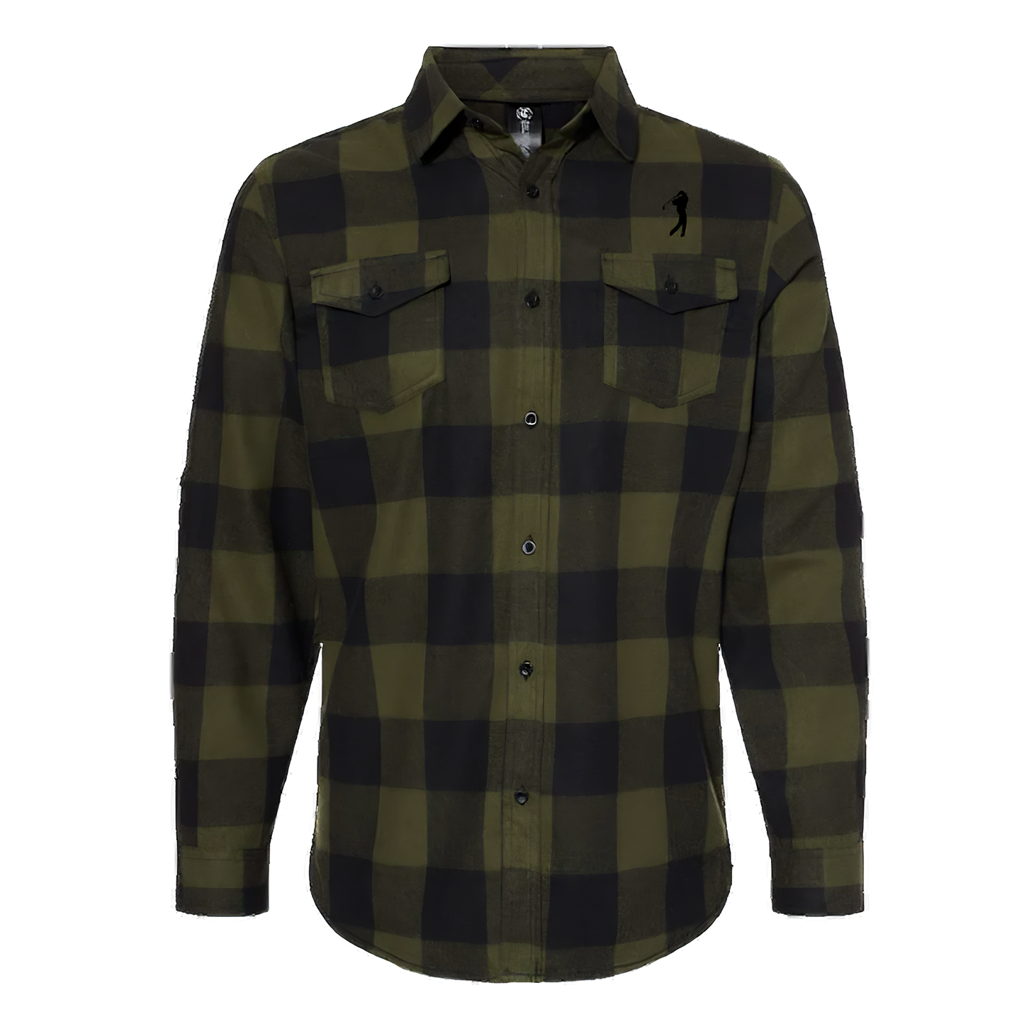 Long Sleeve Flannel Army And Black