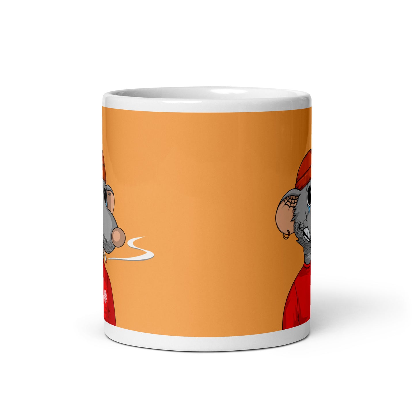 White glossy mug feat Fat Rat #5295