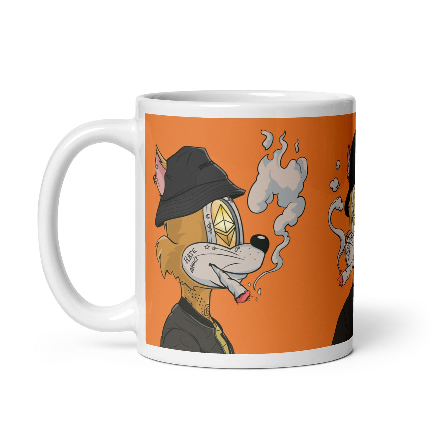 White glossy mug feat. TOON #3078