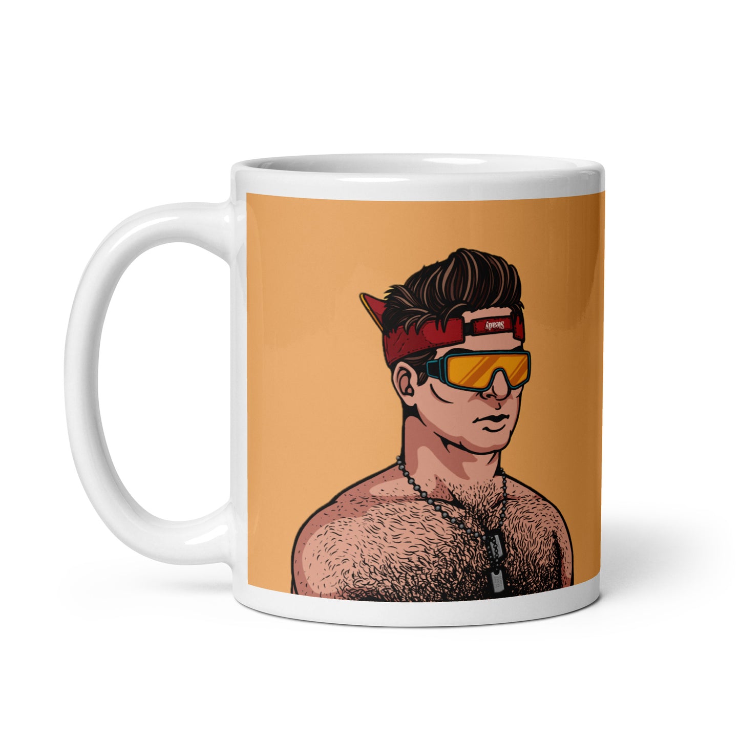 White glossy mug feat. terriblart pfp