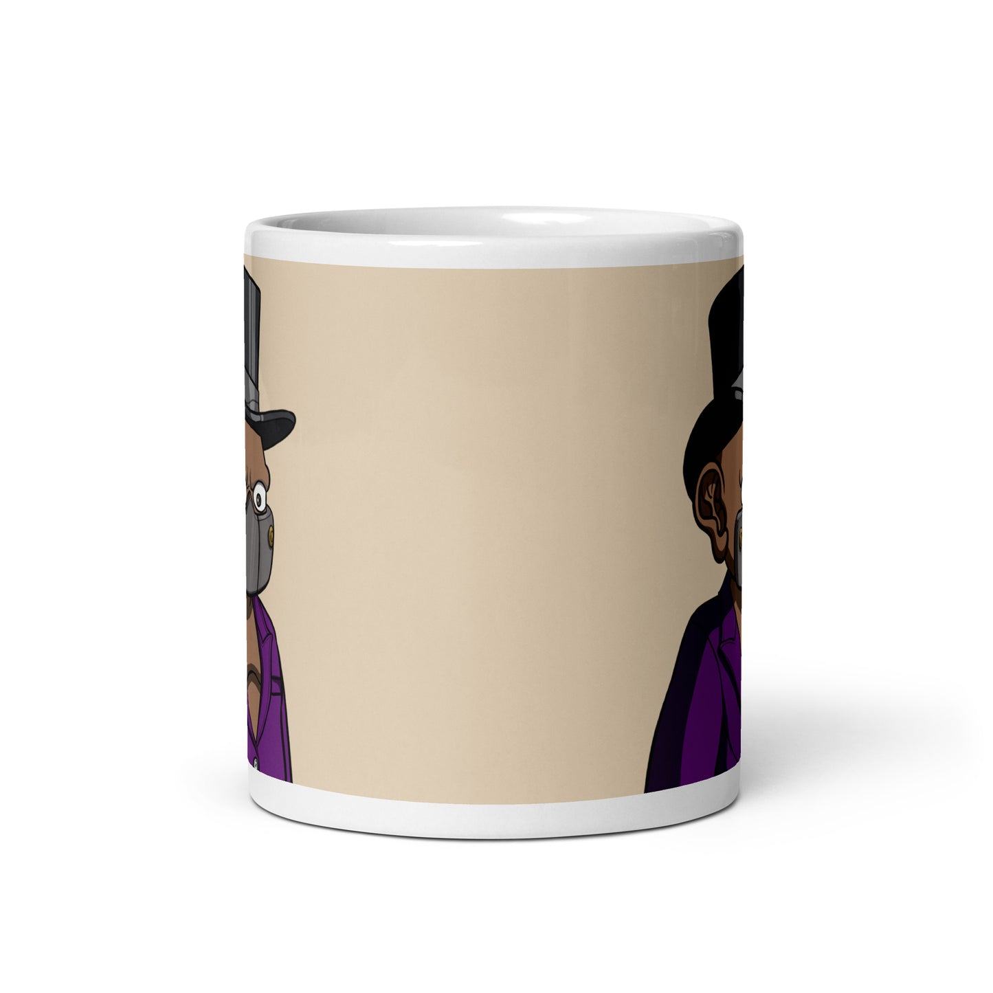 White glossy mug feat Donsy #4026