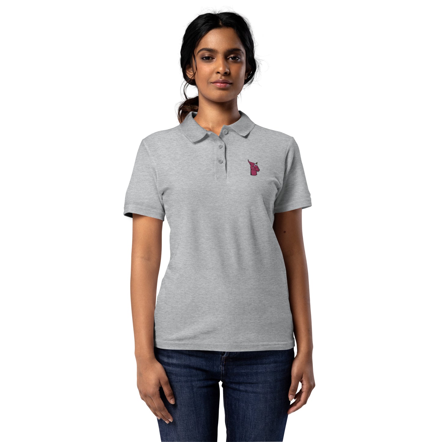 Women’s pique polo shirt feat UNICORN #333D